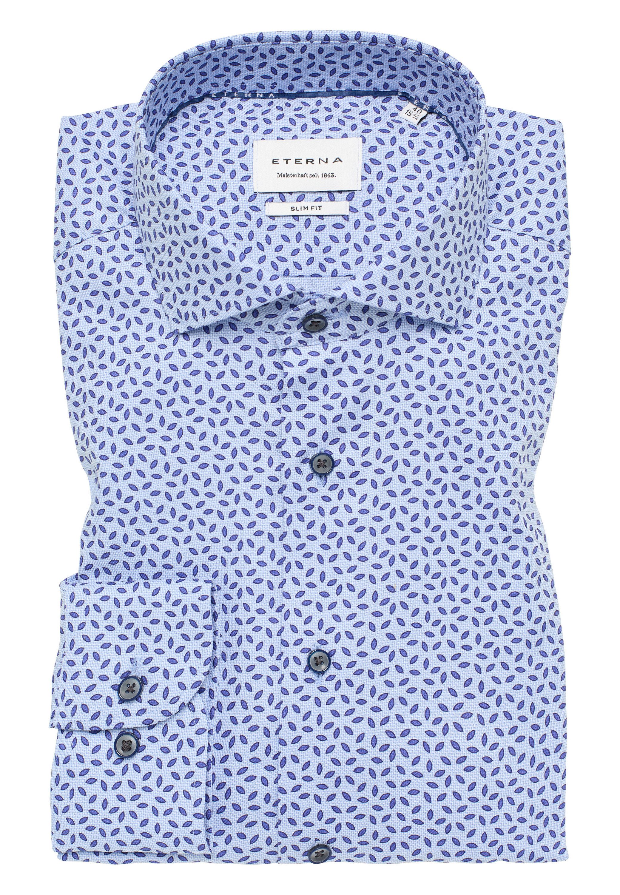 Eterna Overhemd met lange mouwen Slim fit NON IRON (strijkvrij)