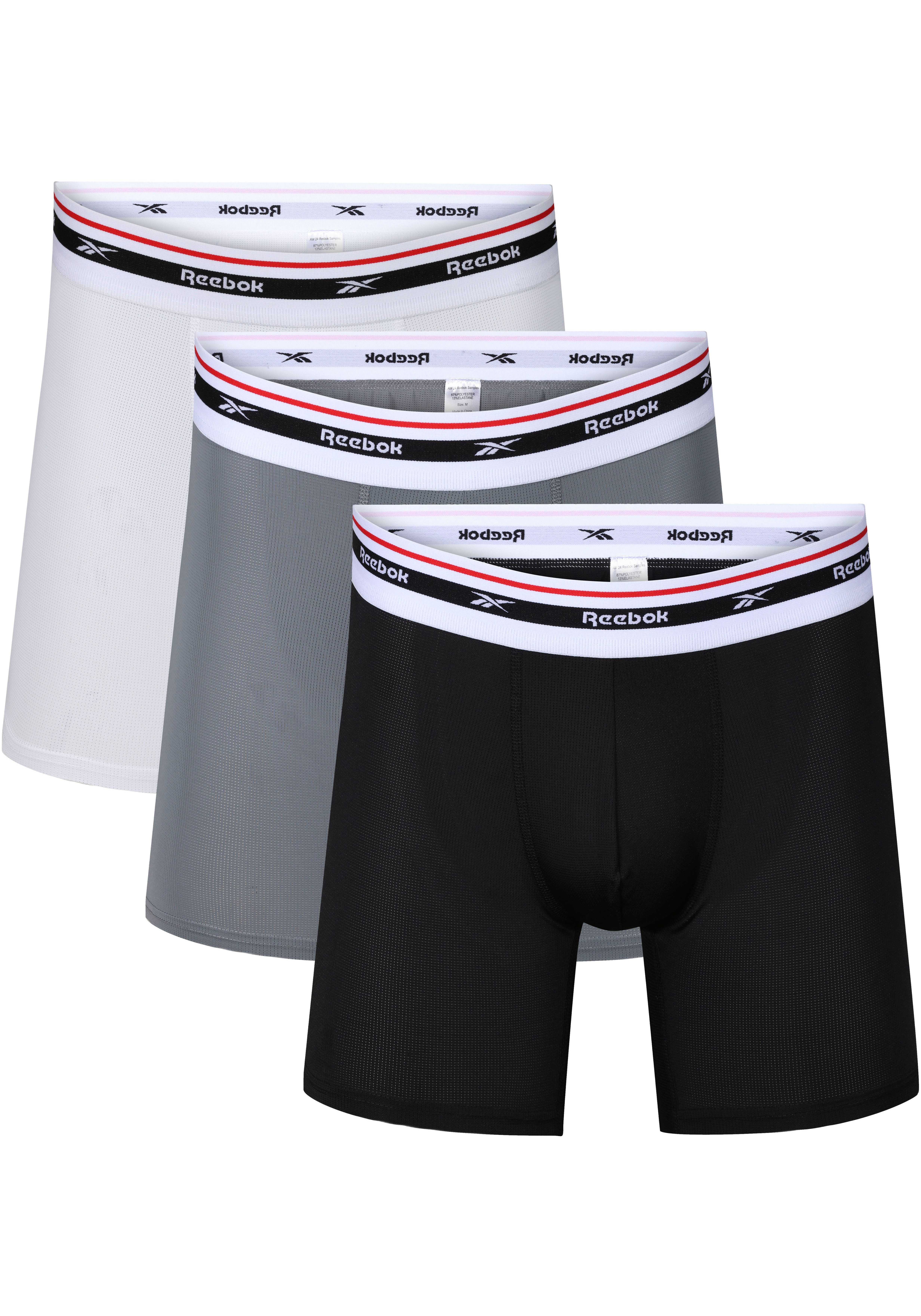 Reebok Boxershort FINLO met elastische logoband (Set van 3) heren boxershorts maat S multicolor