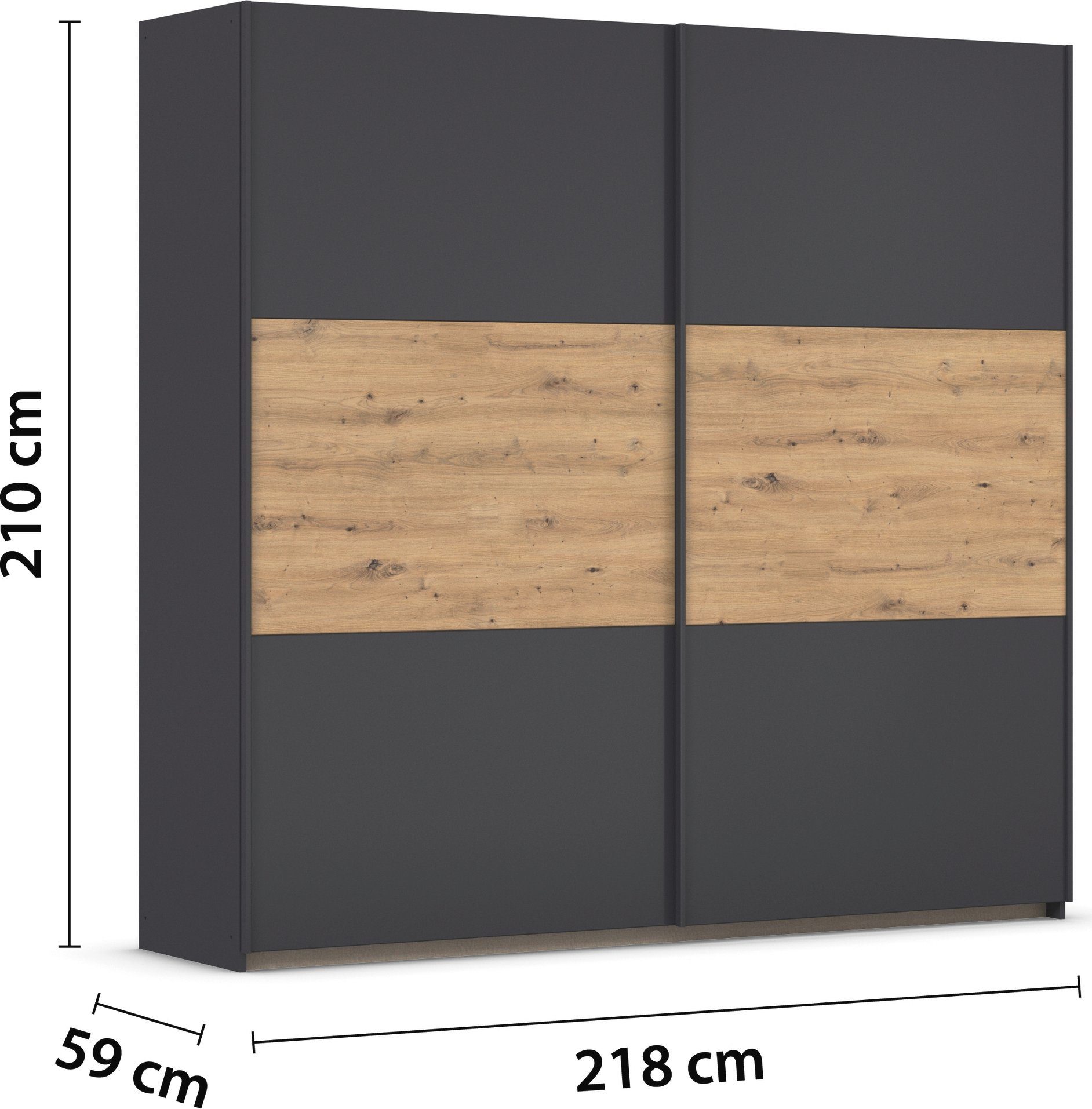 rauch Zweefdeurkast Kledingkast kast garderobe garderobekast waskast NEO met een royale opbergruimte en vele verschillende kleurencombinaties