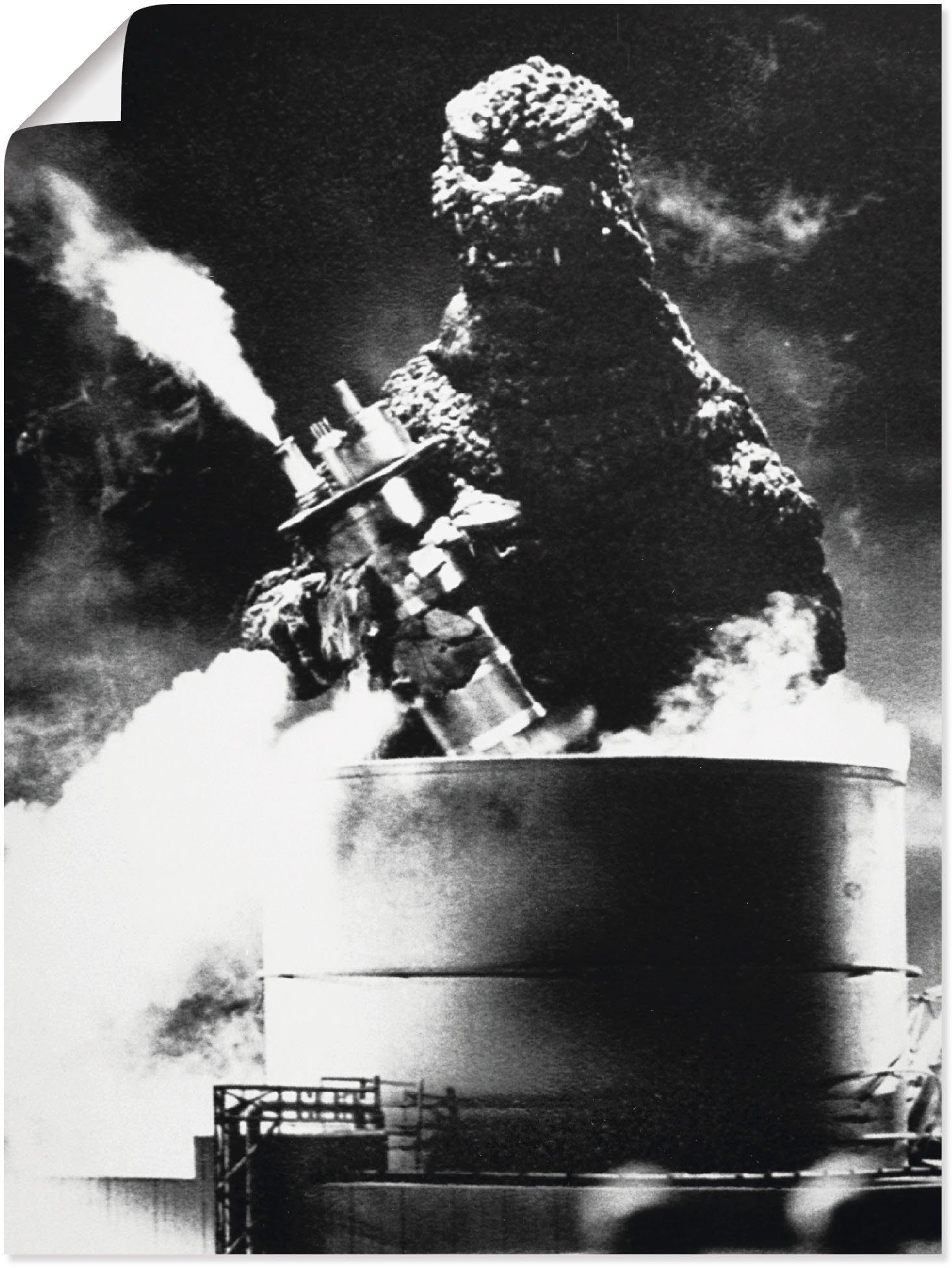 Artland Artprint Godzilla III als artprint op linnen, poster in verschillende formaten maten