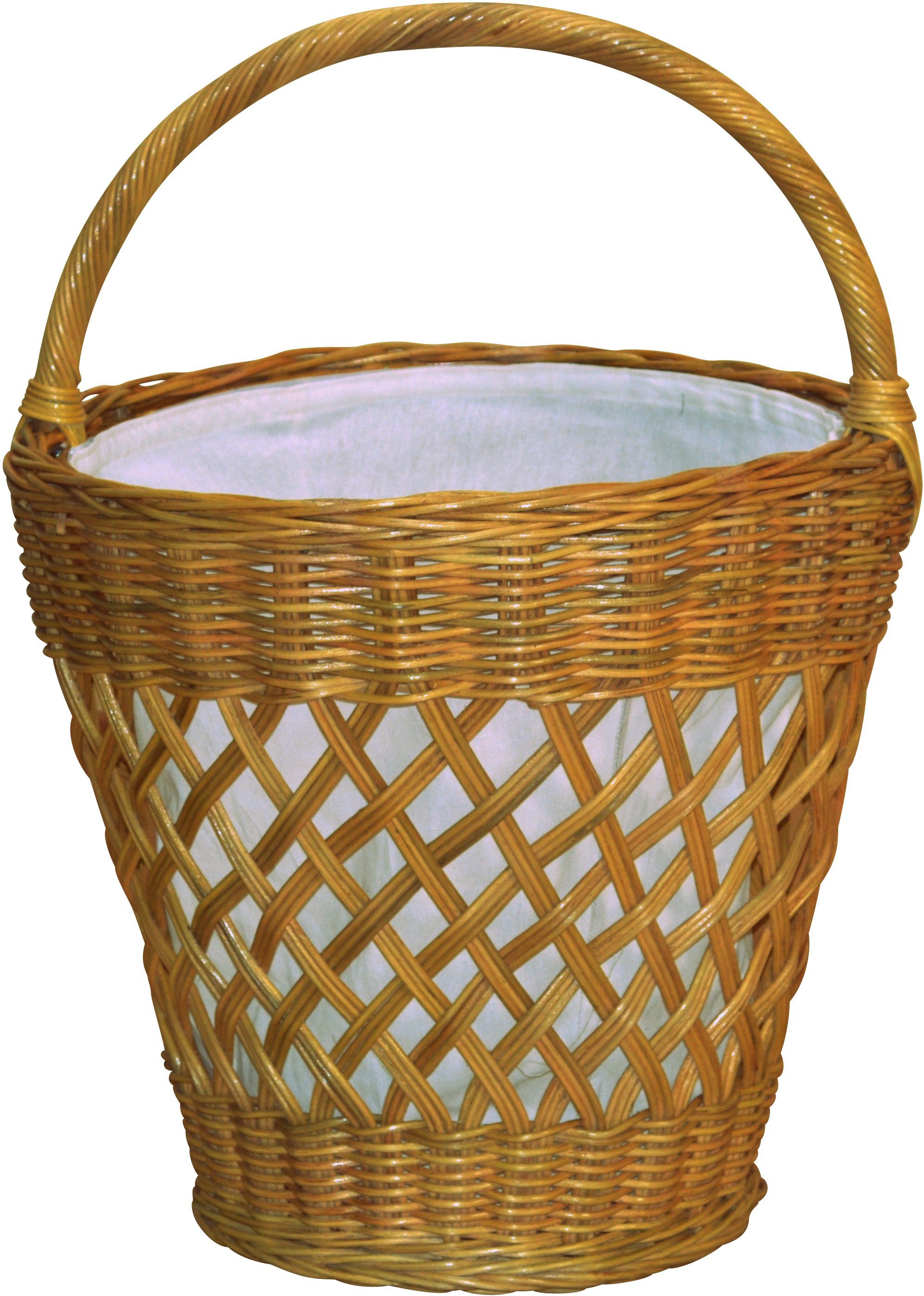 HOFMANN LIVING AND MORE Wasmand van rotan met praktische draaggreep (1 stuk) wasmanden geel