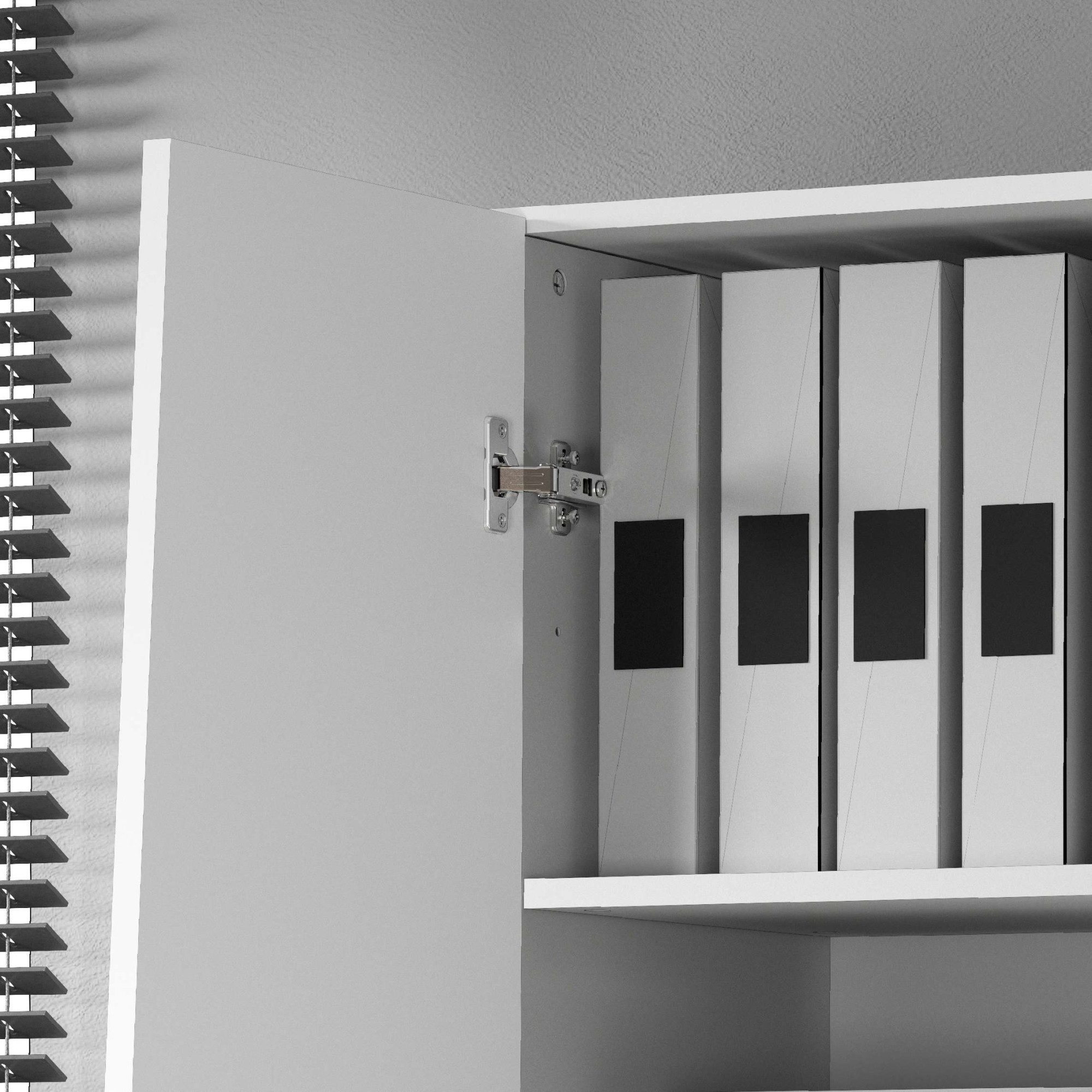 INOSIGN Archiefkast Vega, Multifunctionele kast, Bureaukast, met 2 deuren & verstelbare legplanken, hoogte 86 of 166 cm, made in italy