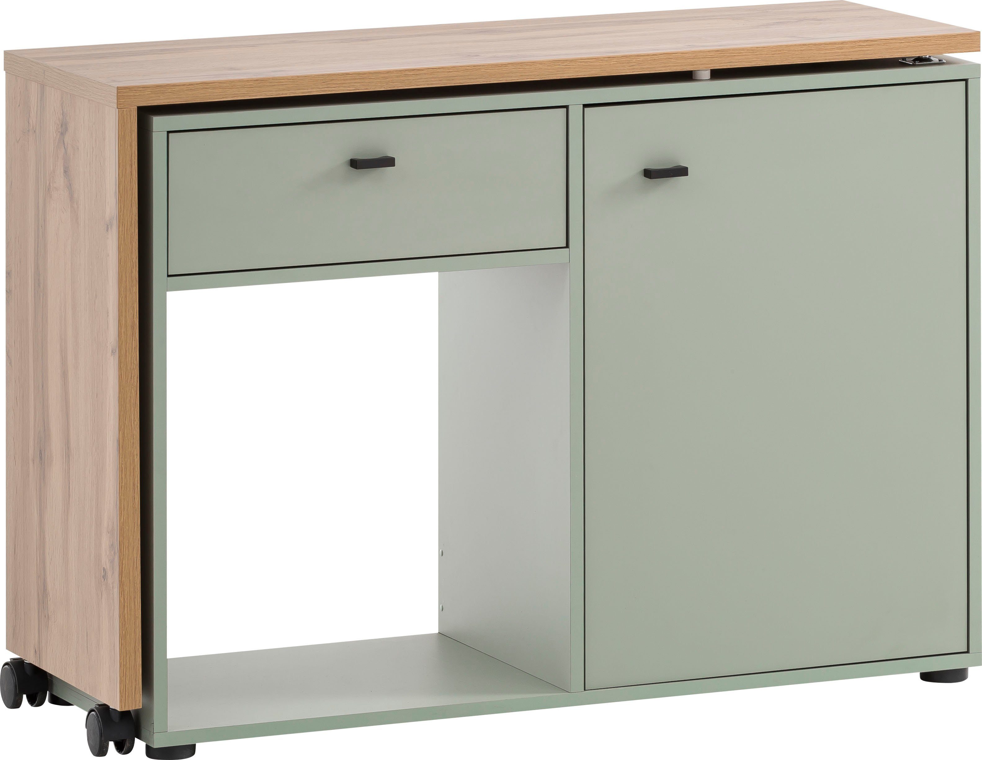 Schildmeyer Bureau Tiny Working praktisch in het thuiskantoor, dressoir met flexibele werkblad