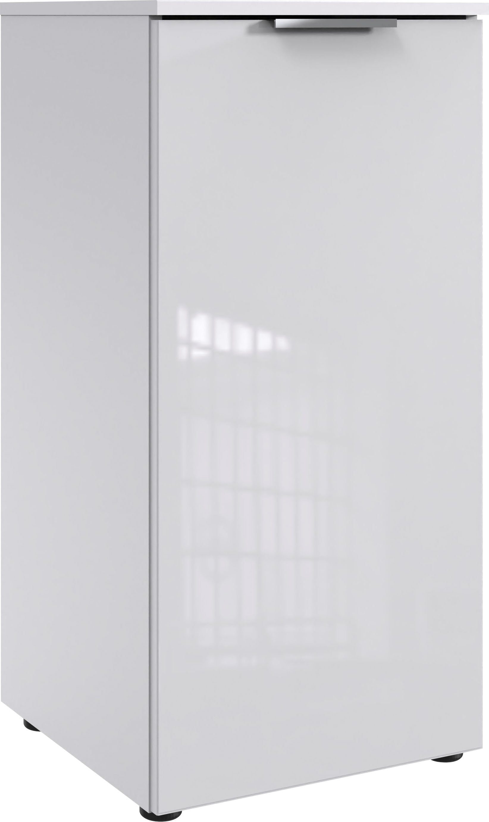 Wimex Kast Level36 C by fresh to go met glazen elementen aan de voorkant, soft-close functie, 41 cm breed dressoirs wit