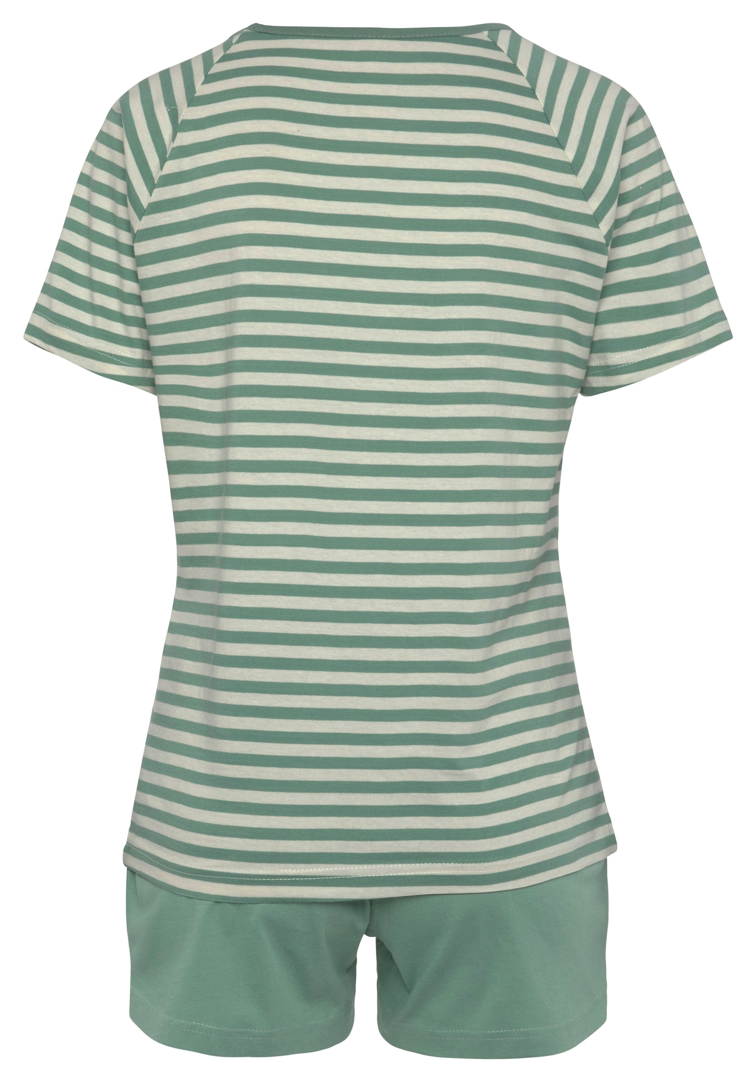 Vivance Dreams Shortama met een mooi gestreept patroon (2-delig)