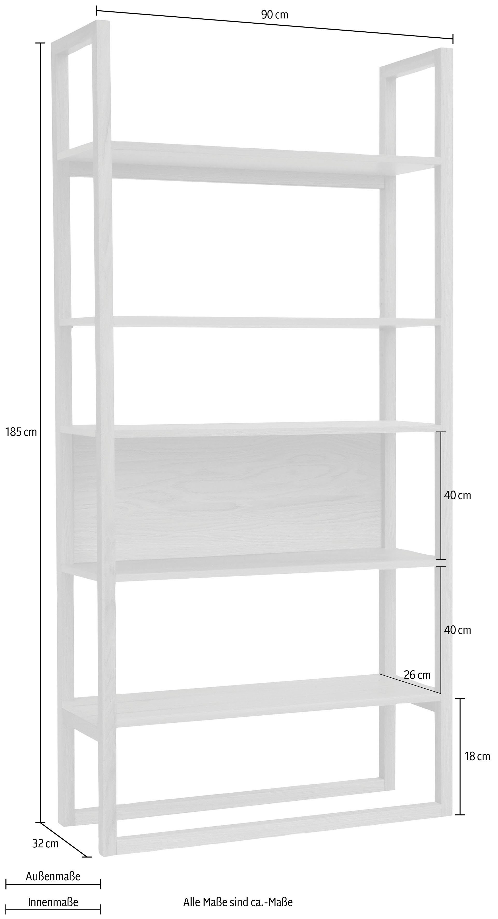 Woodman Boekenkast New Est in scandinavisch design, frame van massief eiken