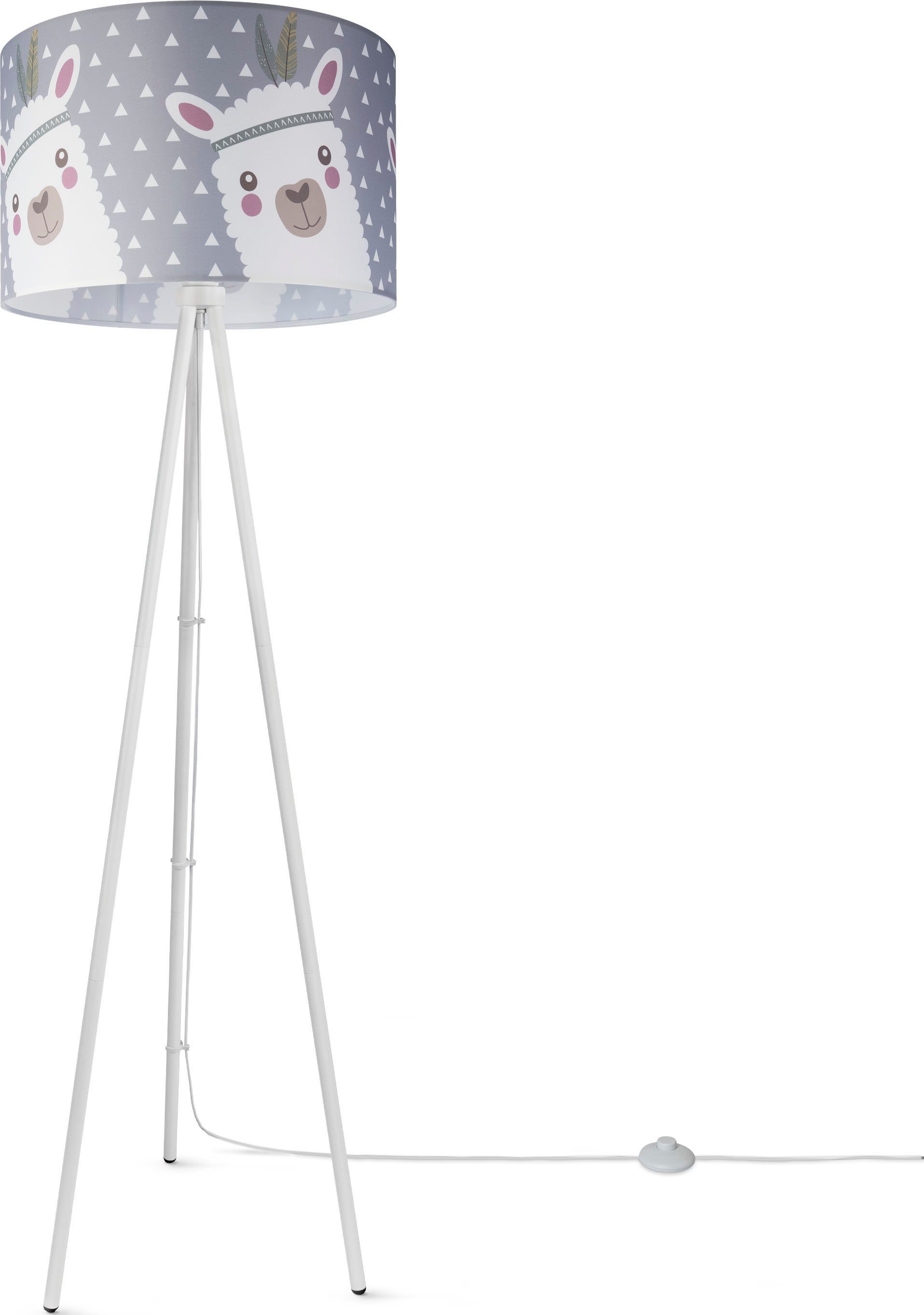 Paco Home Staande lamp Trina Ela Kinderlamp LED kinderkamer lamp met lama-motief vloerlamp E27