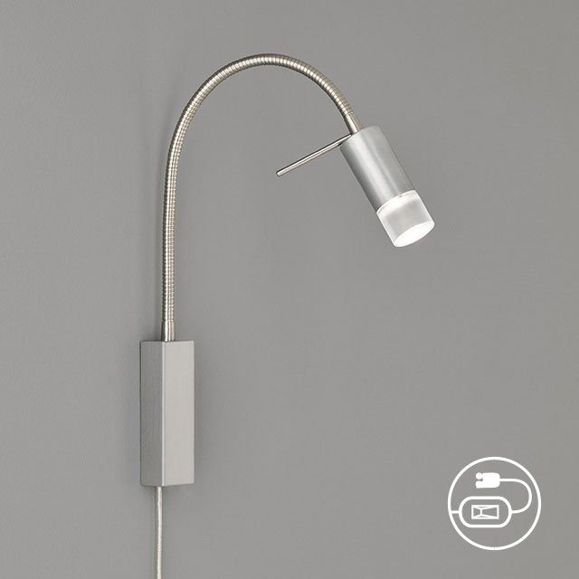 Honsel Leuchten Wandlamp River Bedlamp ideaal voor boxspringbedden (1 stuk)