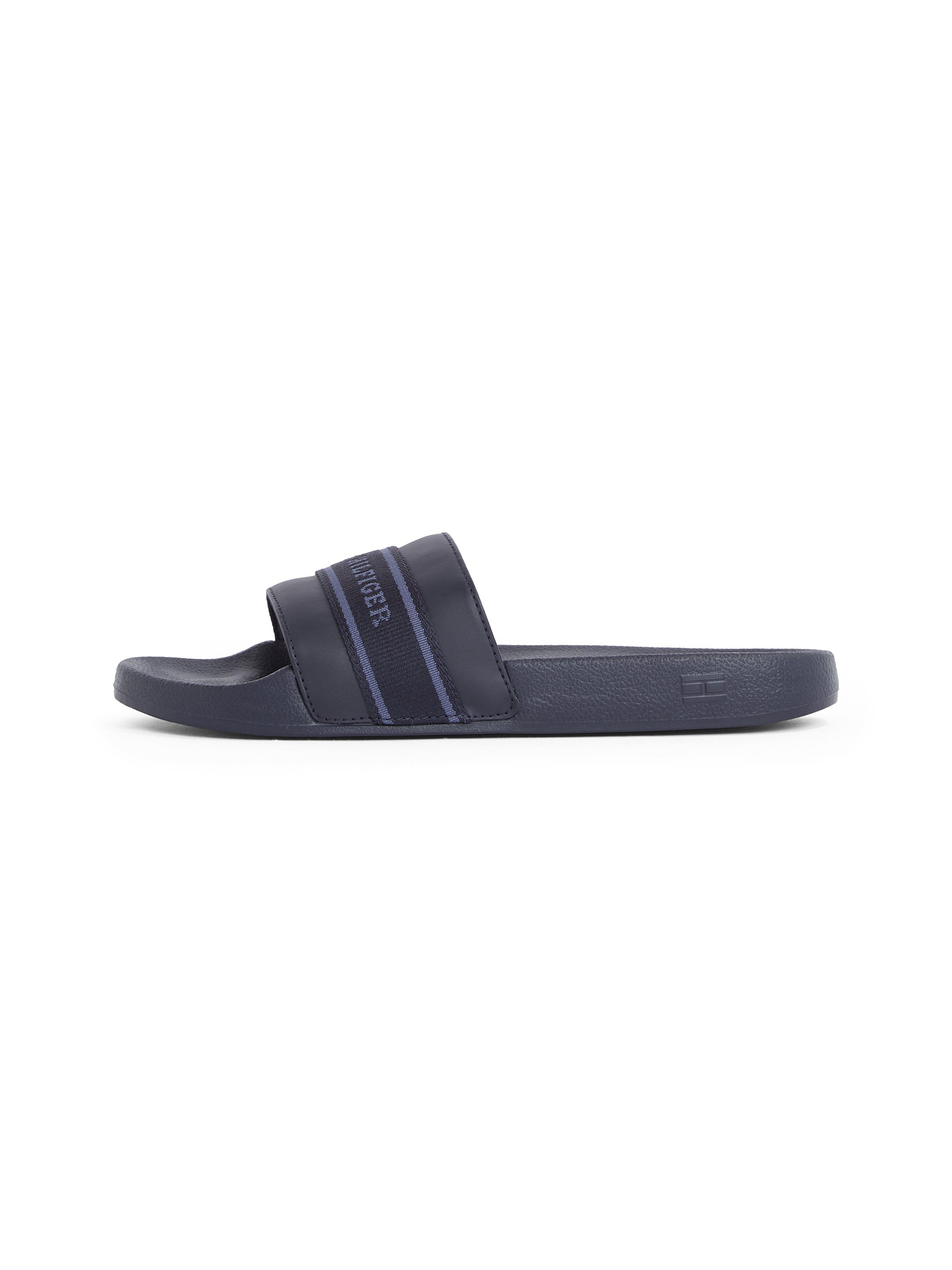 Tommy Hilfiger Slippers HILFIGER POOLSIDE WITH WEBBING , plateau, zomer-mode, comfort-schoen, flats met textielband