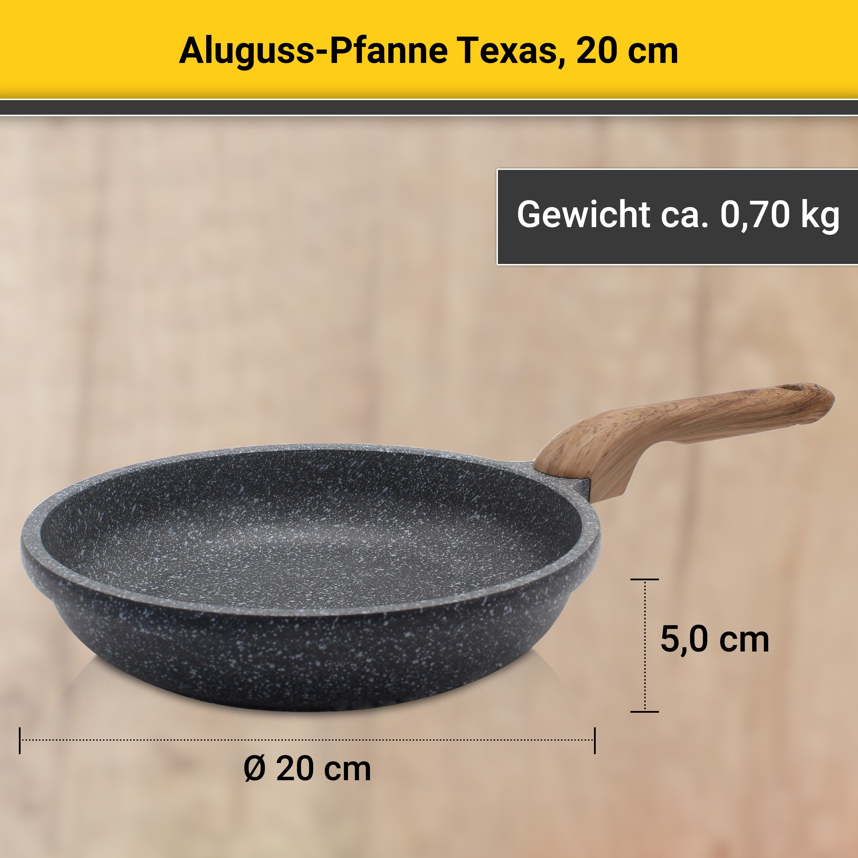 Krüger Koekenpan Gietaluminium koekenpan plat Texas (1-delig)