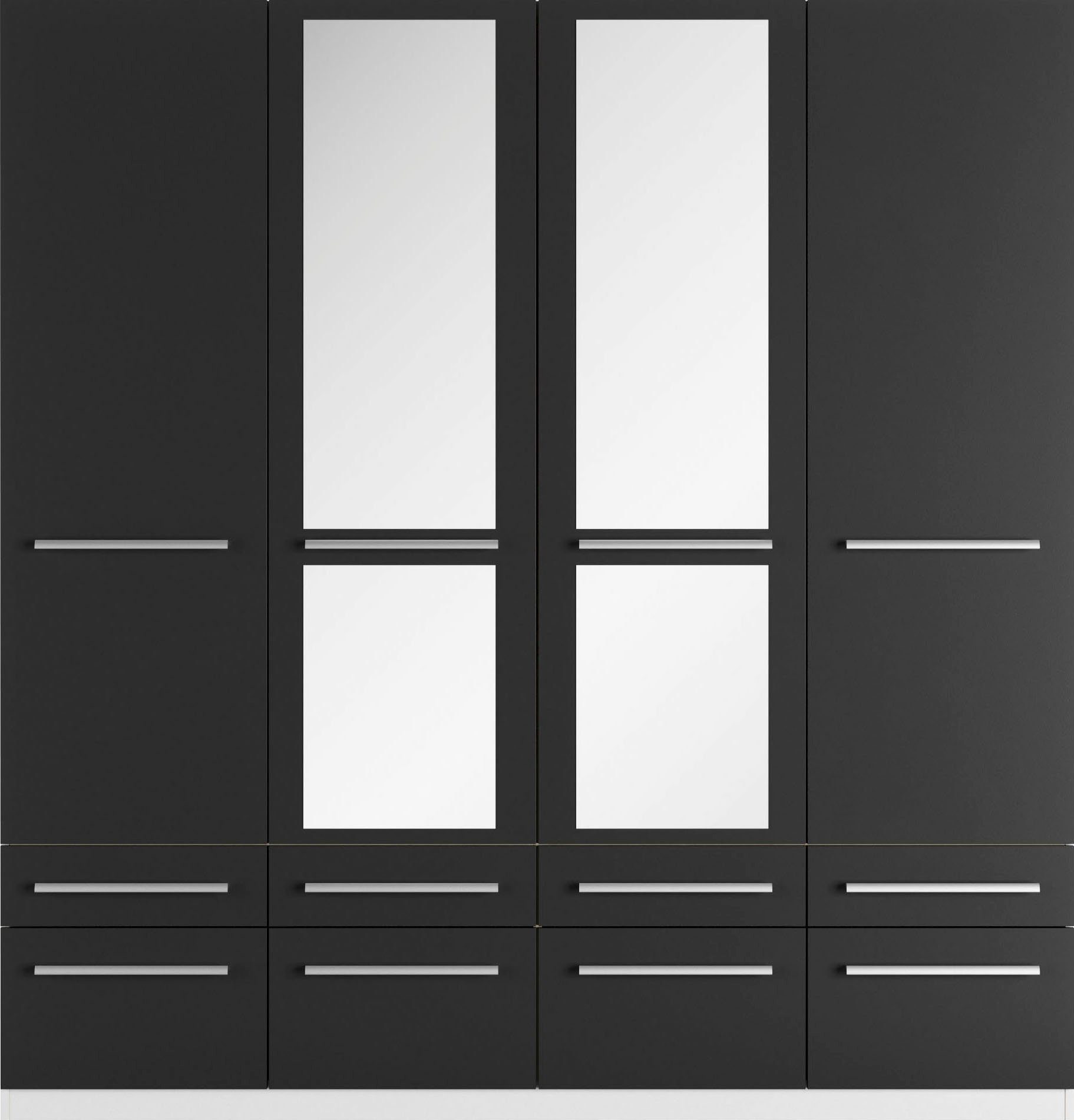 priess Kledingkast Kast garderobe waskast Barcelona in 5 breedtes veel opbergruimte, ruime lades, met spiegel, made in germany