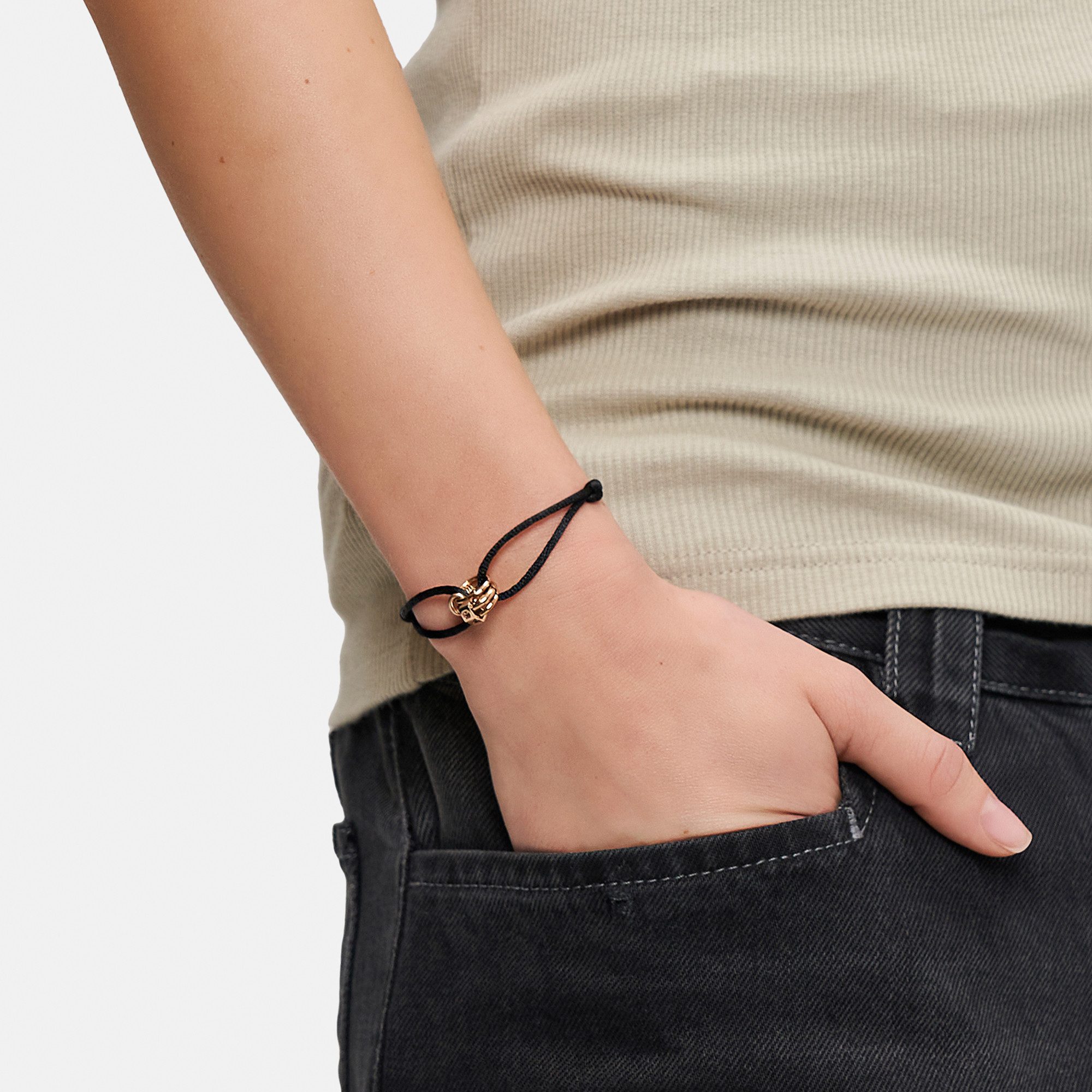 Liebeskind Berlin Armband Sieraden cadeau roestvrijstalen textiel armband The D-Link Mini