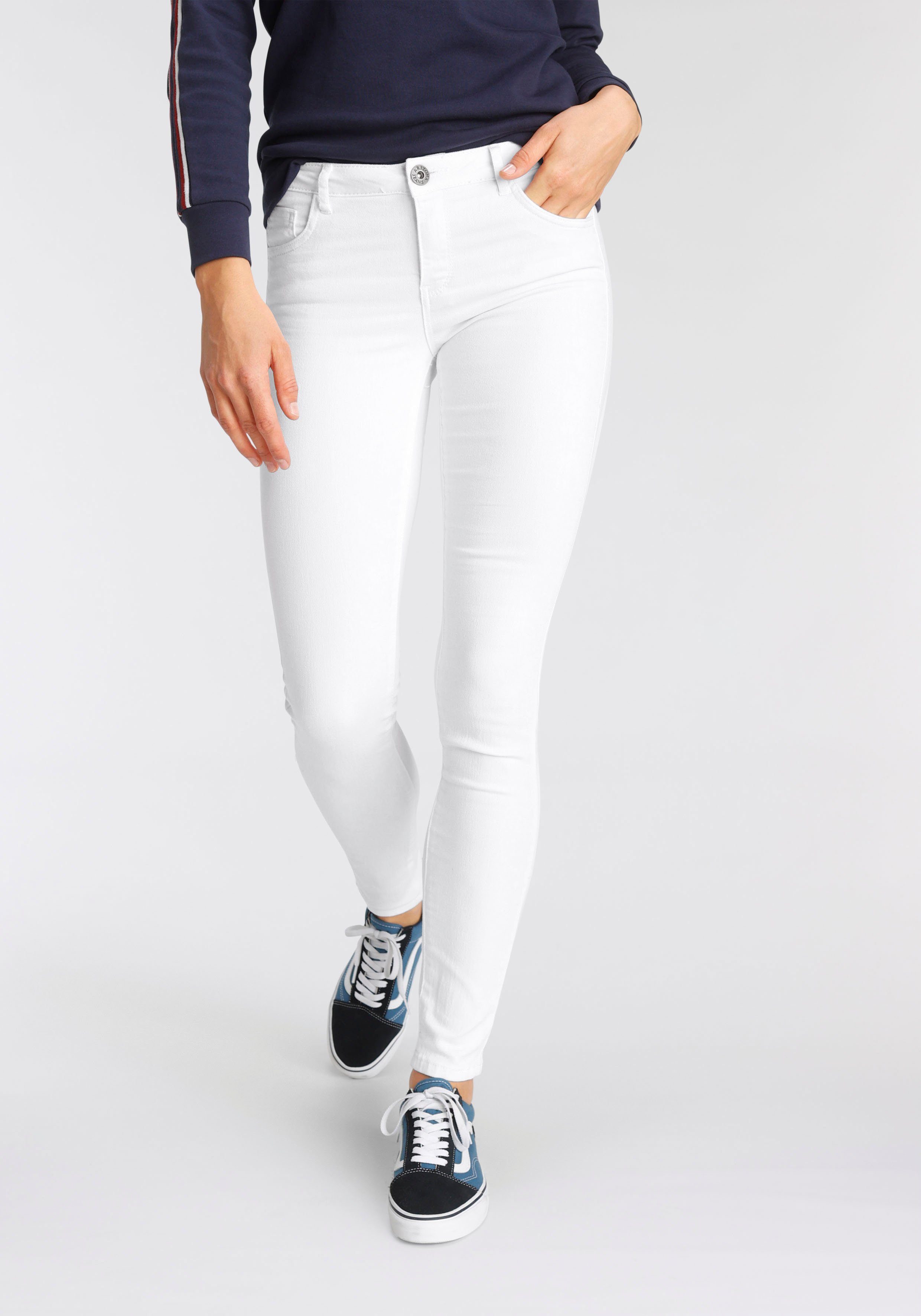 Arizona Skinny fit jeans Ultra Stretch extra-strakke been verloop, normale taille, met steekzakken