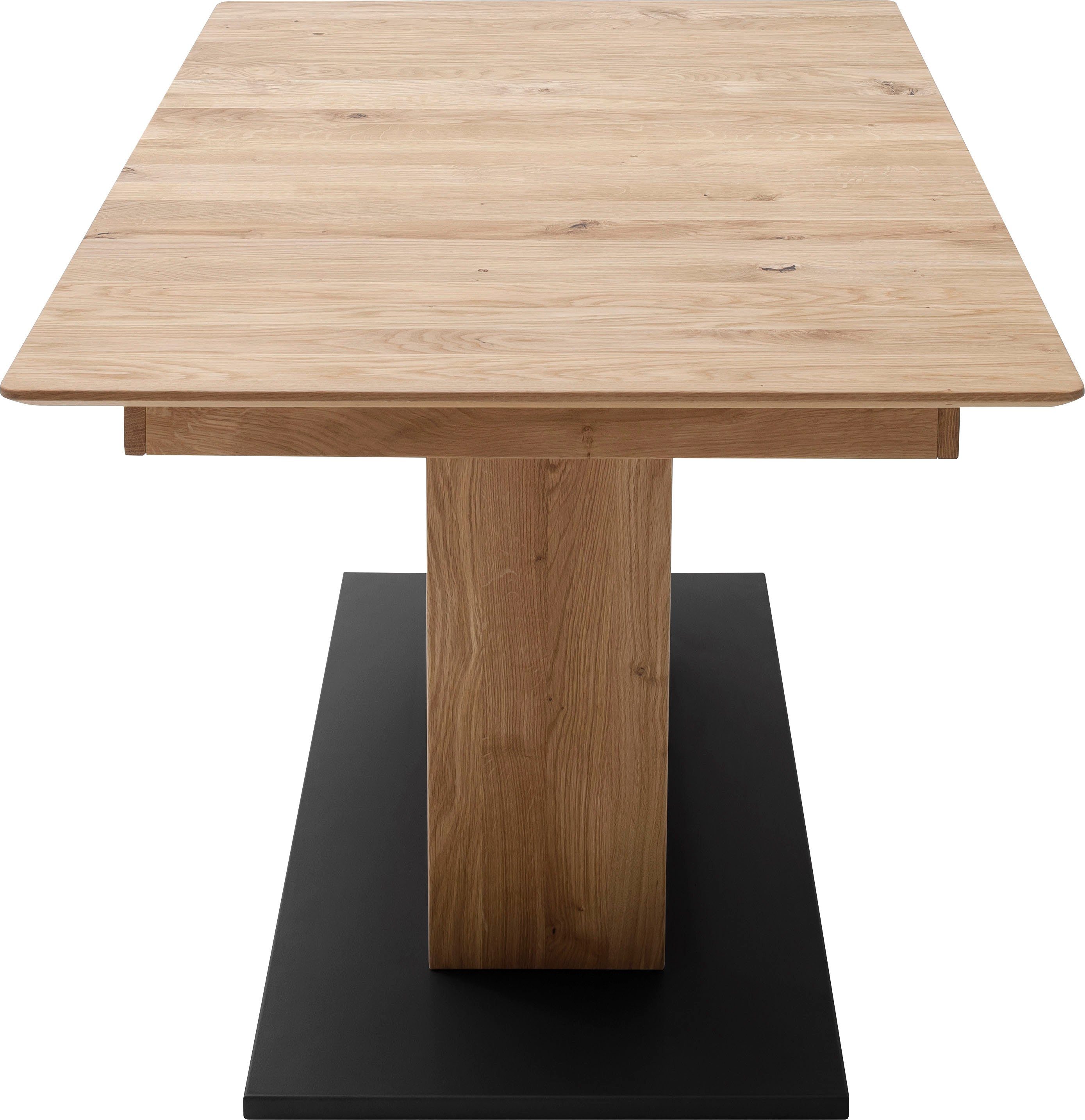 MCA furniture Eettafel Cuba Eettafel massief hout uittrekbaar, tafelblad met synchroon uittreksysteem