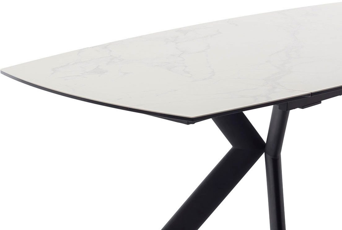 MCA furniture Eettafel OSSANA vierpoot tafel 180-260 cm Keramiek, metaal, eindschuif, uittrekbaar, tafelblad 13 mm, 8-10 personen