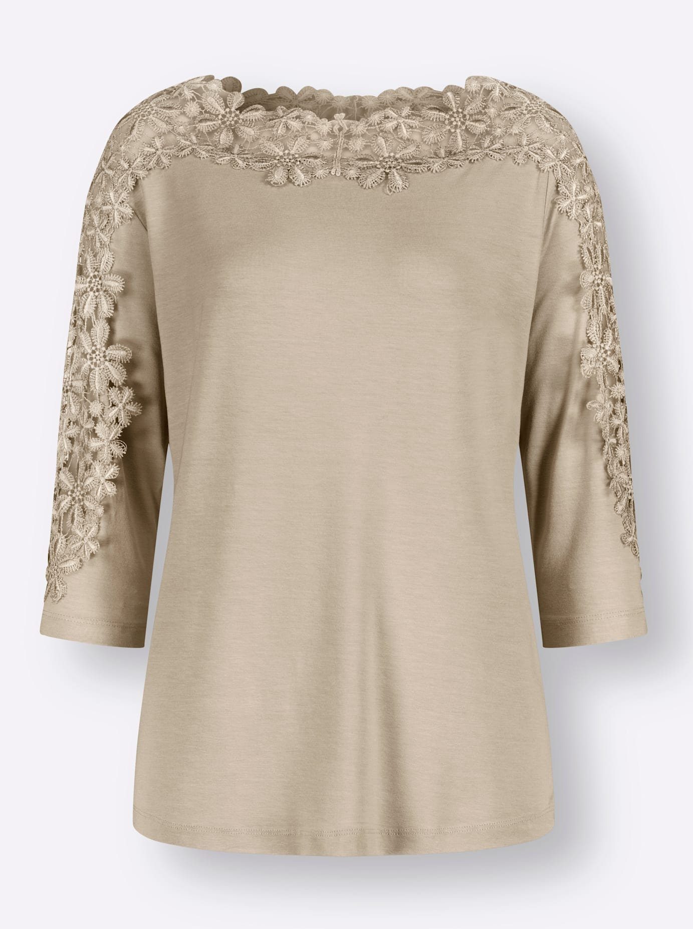 Lady Shirt met 3/4 mouwen Shirt (1-delig)