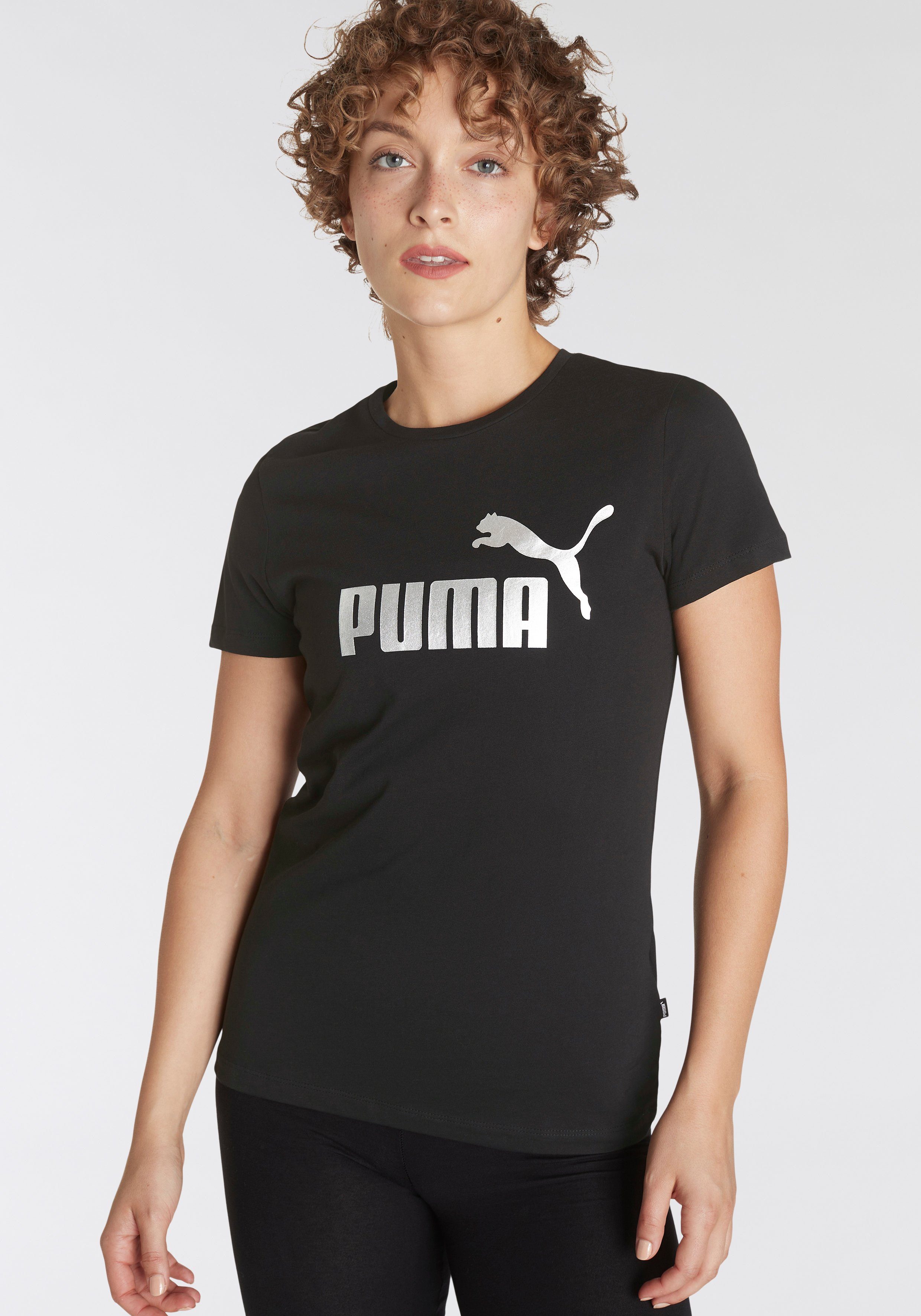 PUMA Shirt met korte mouwen ESS+ Metallic Logo Tee