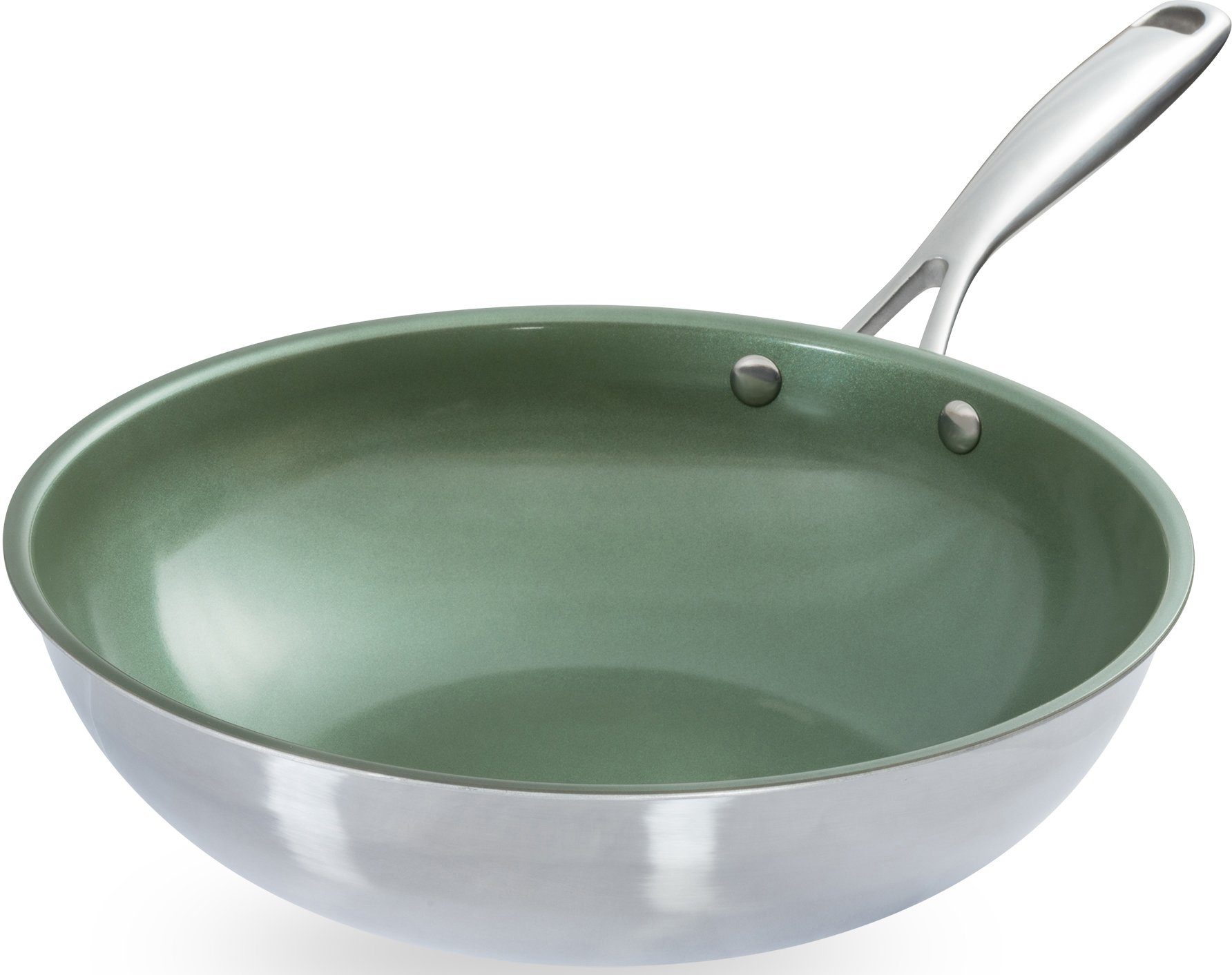 JUST VEGAN Wok CeraVegan Plantaardige keramische coating, inductie, ø 28 cm (1-delig)