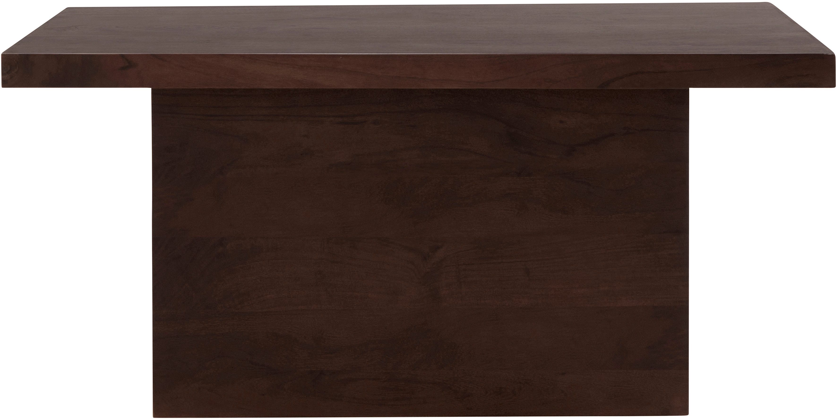 LeGer Home by Lena Gercke Salontafel Elfrieda hoogwaardig massief hout, acacia donkerbruin gelakt, 120x60 cm, zuilenlook