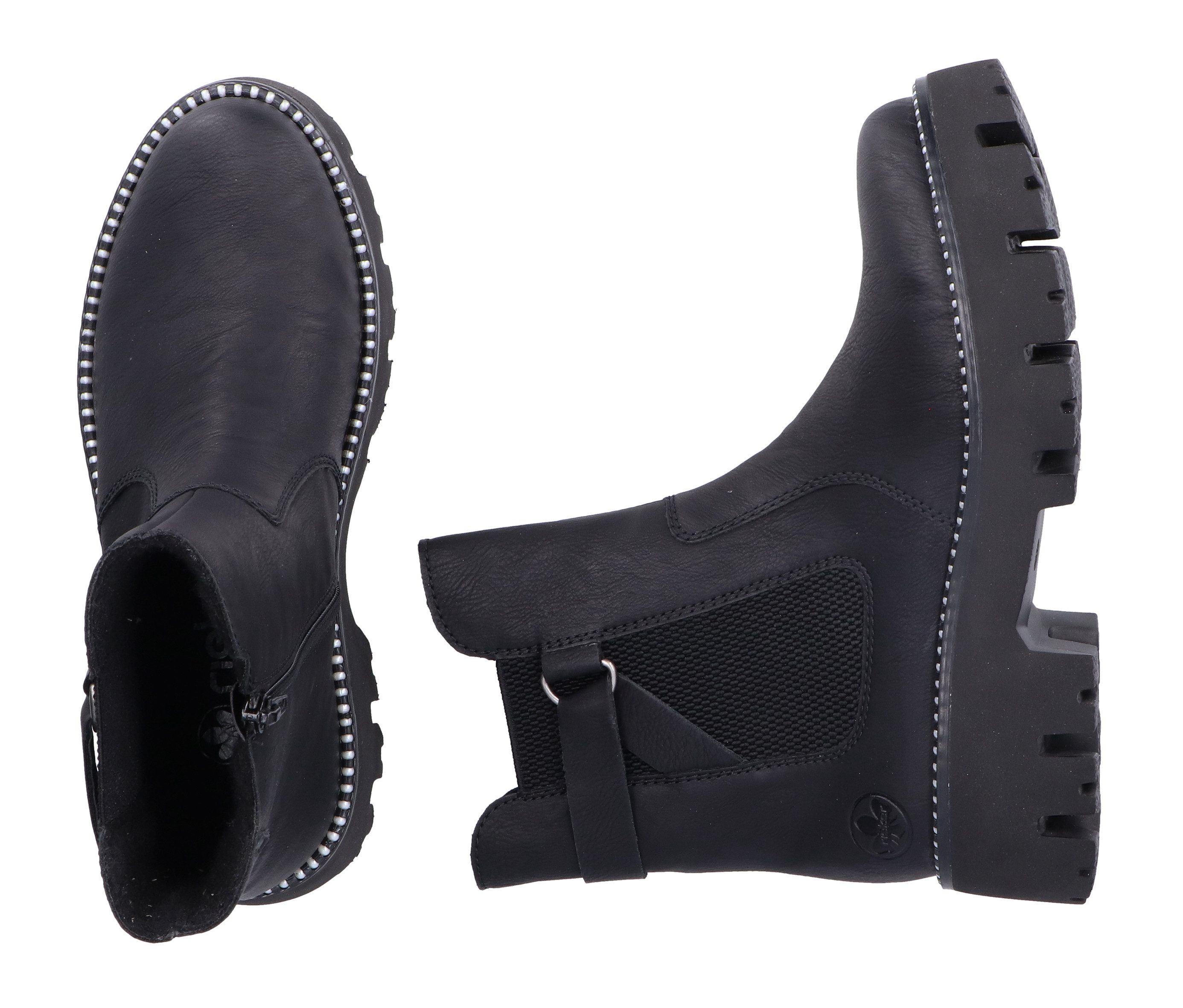 Rieker Chelsea-boots , instappers, enkellaars, plateau, met binnenrits