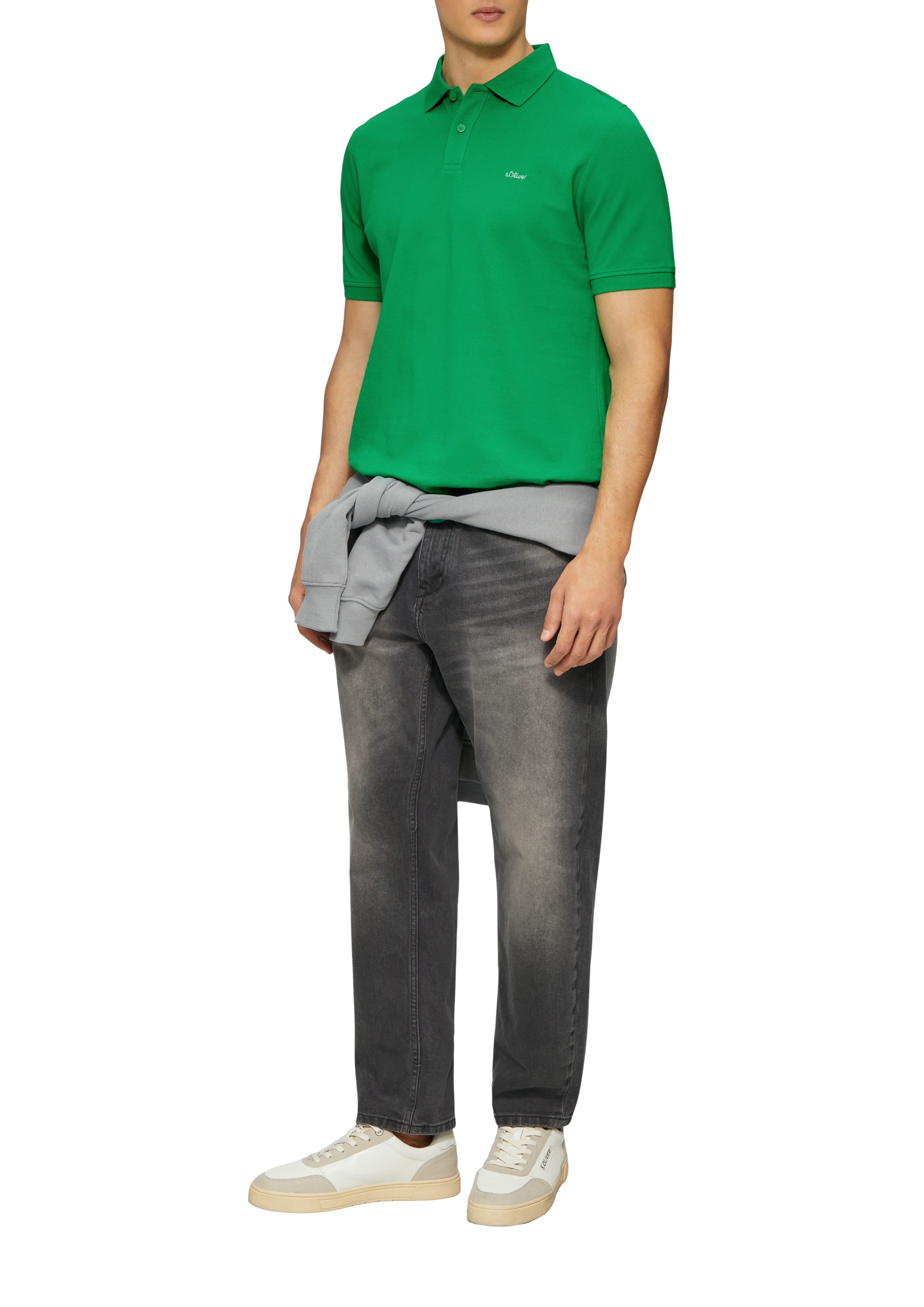 s.Oliver Poloshirt met geborduurd logo