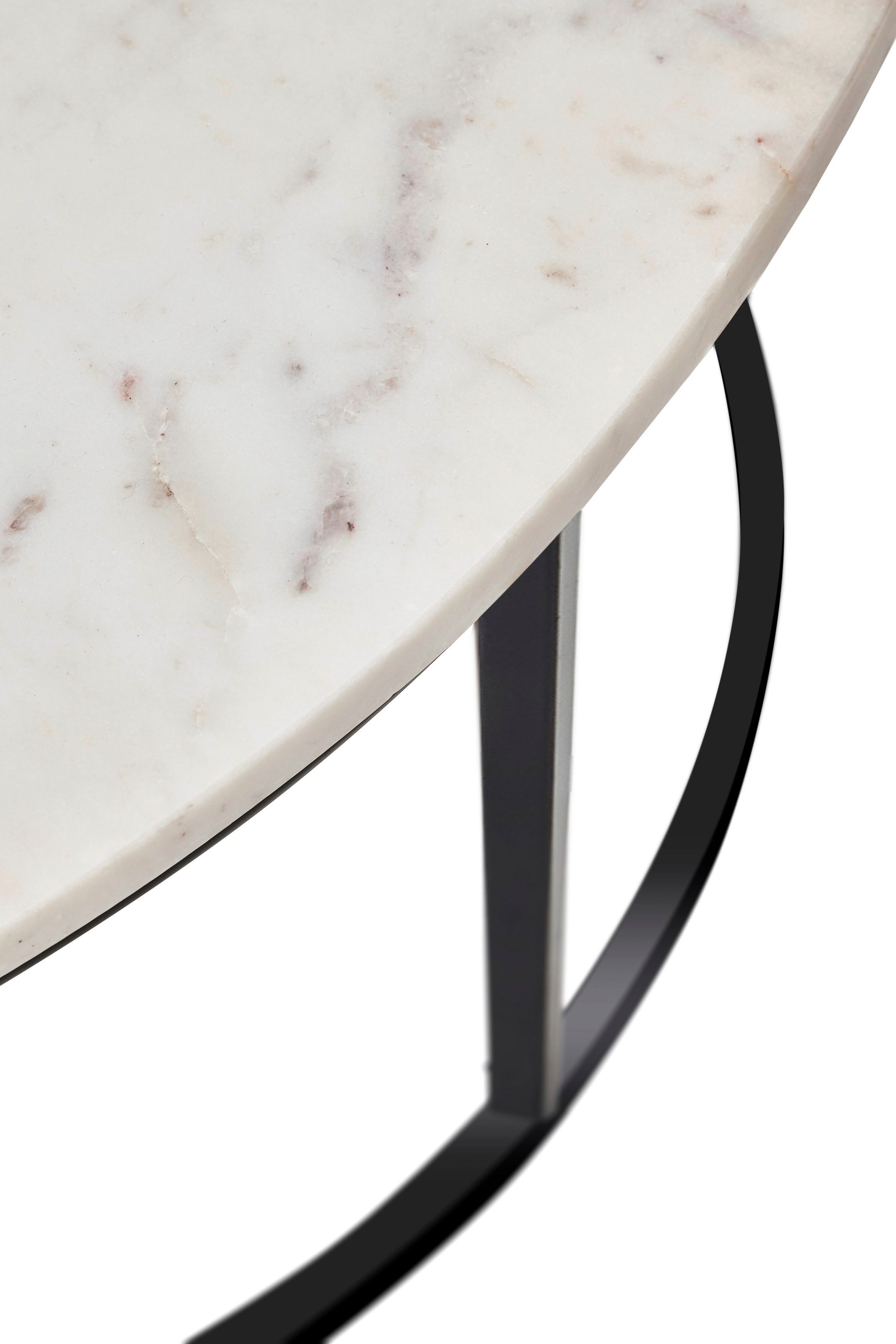 Stolkom Salontafel Belfort rond marmer, tafel in wit of zwart