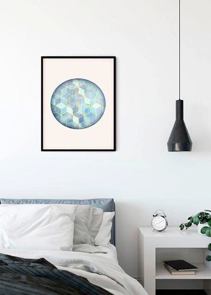 Komar Wanddecoratie Mozaïek Circle Azzuro Wanddecoratie - zonder lijst (1 stuk)