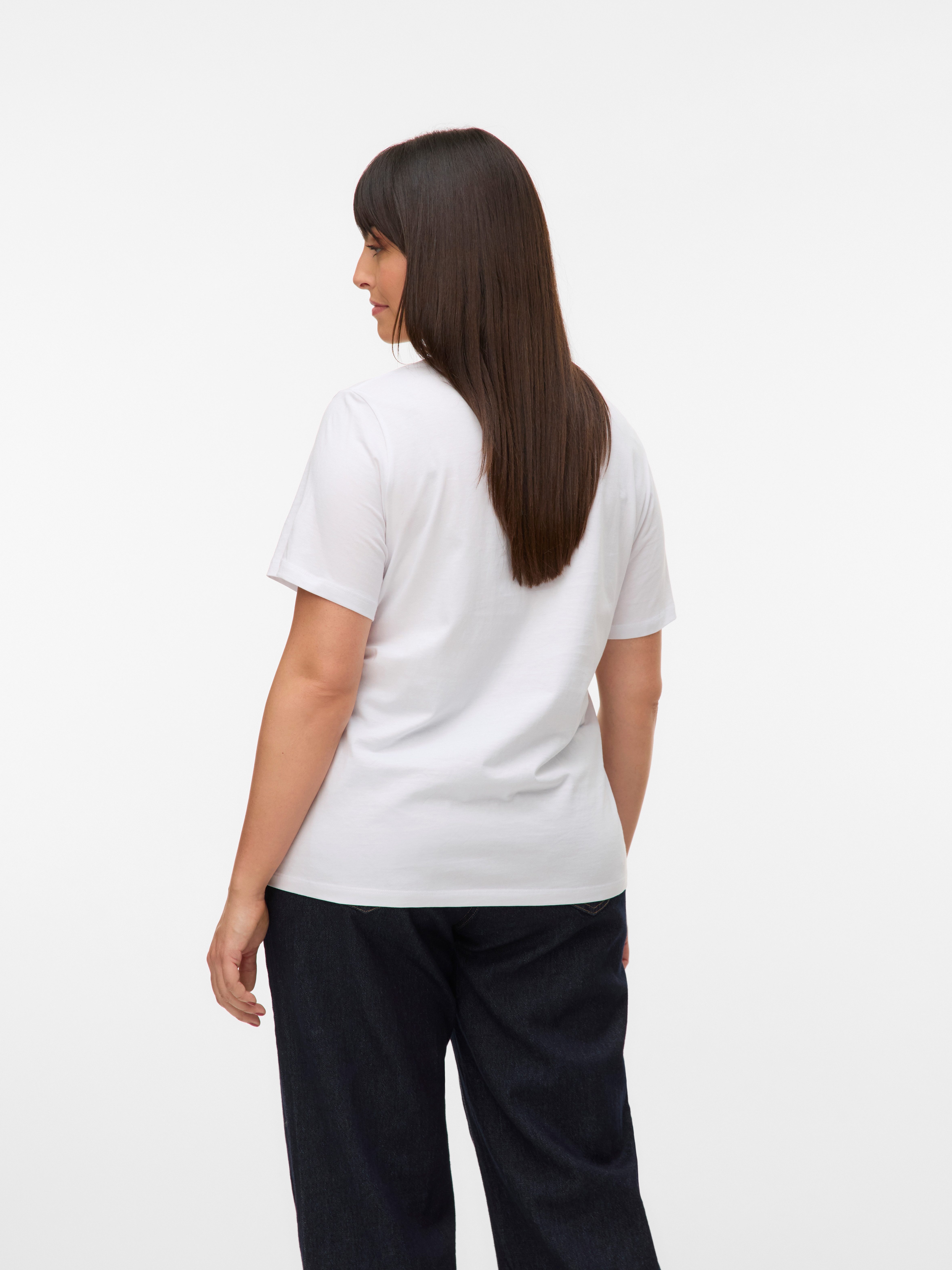Vero Moda Curve Shirt met korte mouwen VMPAULINA SS T-SHIRT GA JRS NOOS CUR