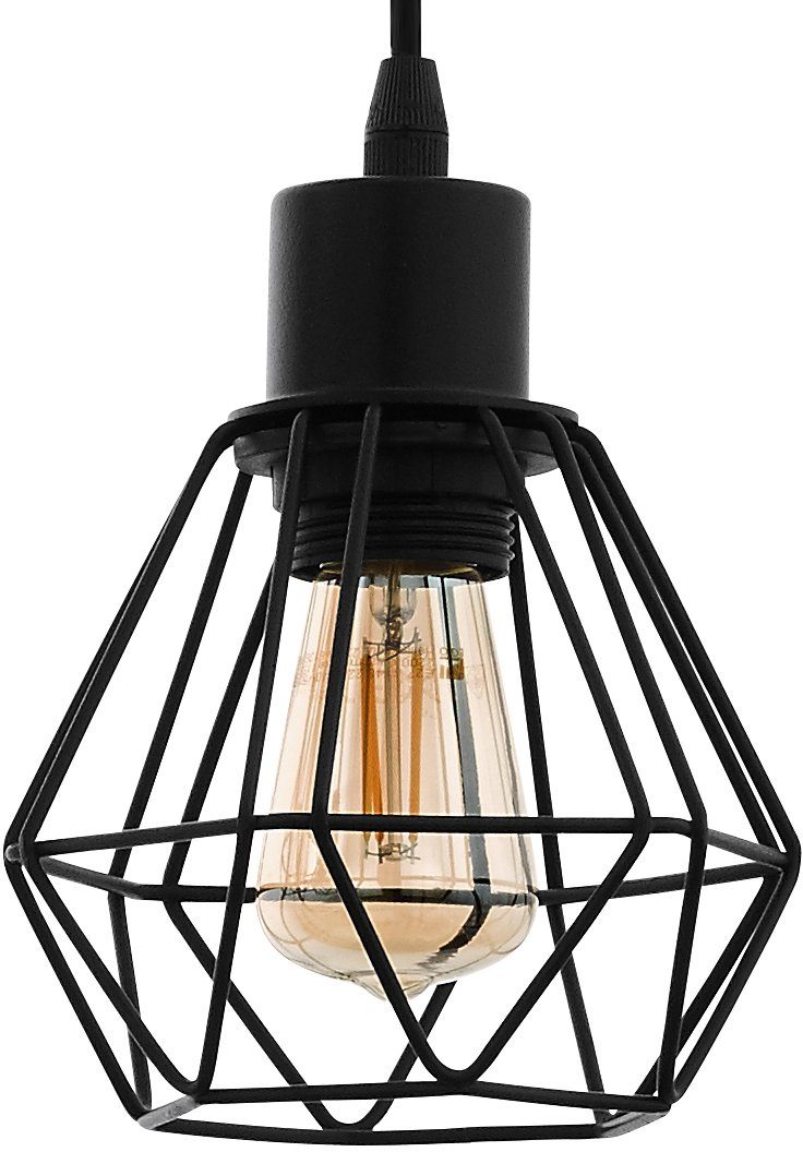 EGLO Hanglamp TOWNSHEND 5 Vintage hanglamp, Industrial, retro lamp van staal en hout, E27