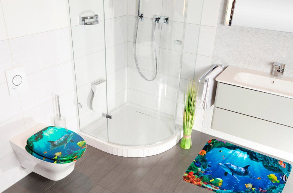 Sanilo Toiletzitting Dolfijn koraal