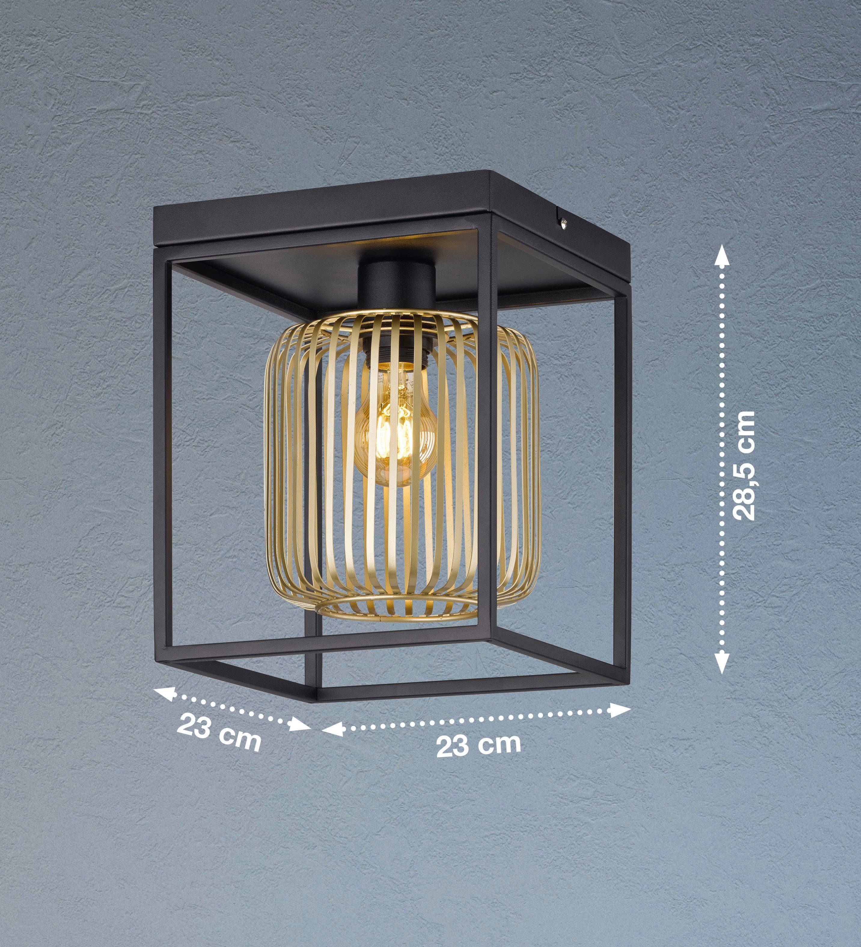Honsel Leuchten Plafondlamp CAYDO Moderne, zandzwarte lamp - geeft je ruimte iets extravagants (1 stuk)