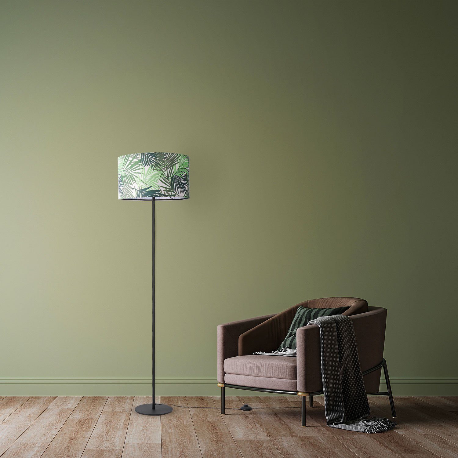 Paco Home Staande lamp Oostende 534 Vloerlamp kinderkamer lamp leeslamp decoratie woonkamer palm