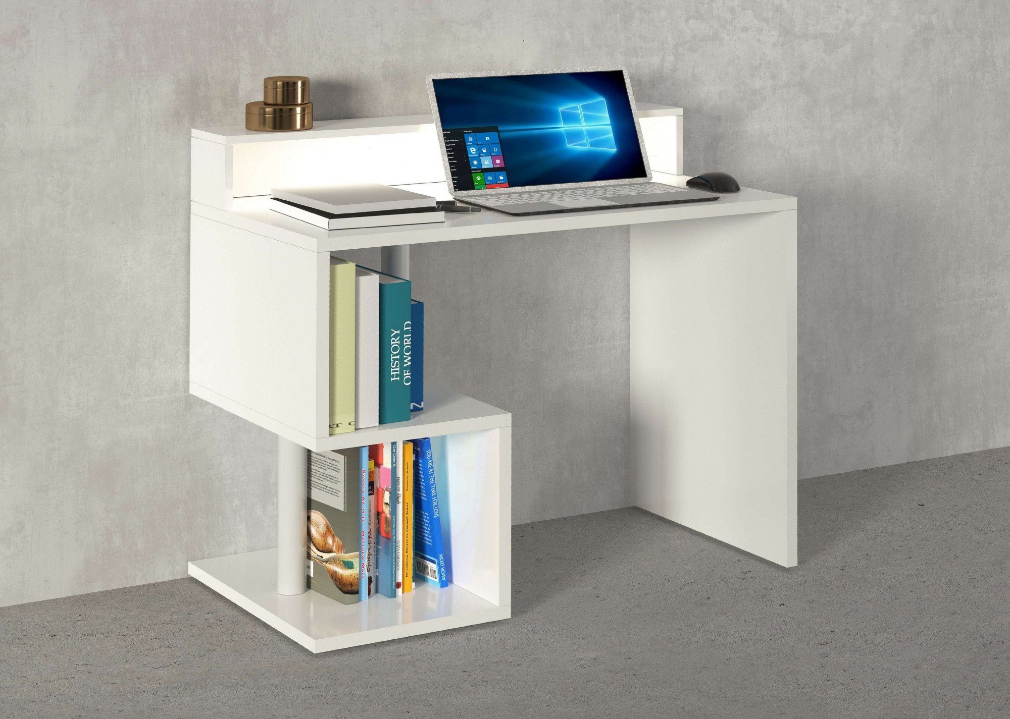 INOSIGN Bureau Essence, modern ontwerp in verschillende breedtes, met en zonder monitorsteun, gemaakt in italië
