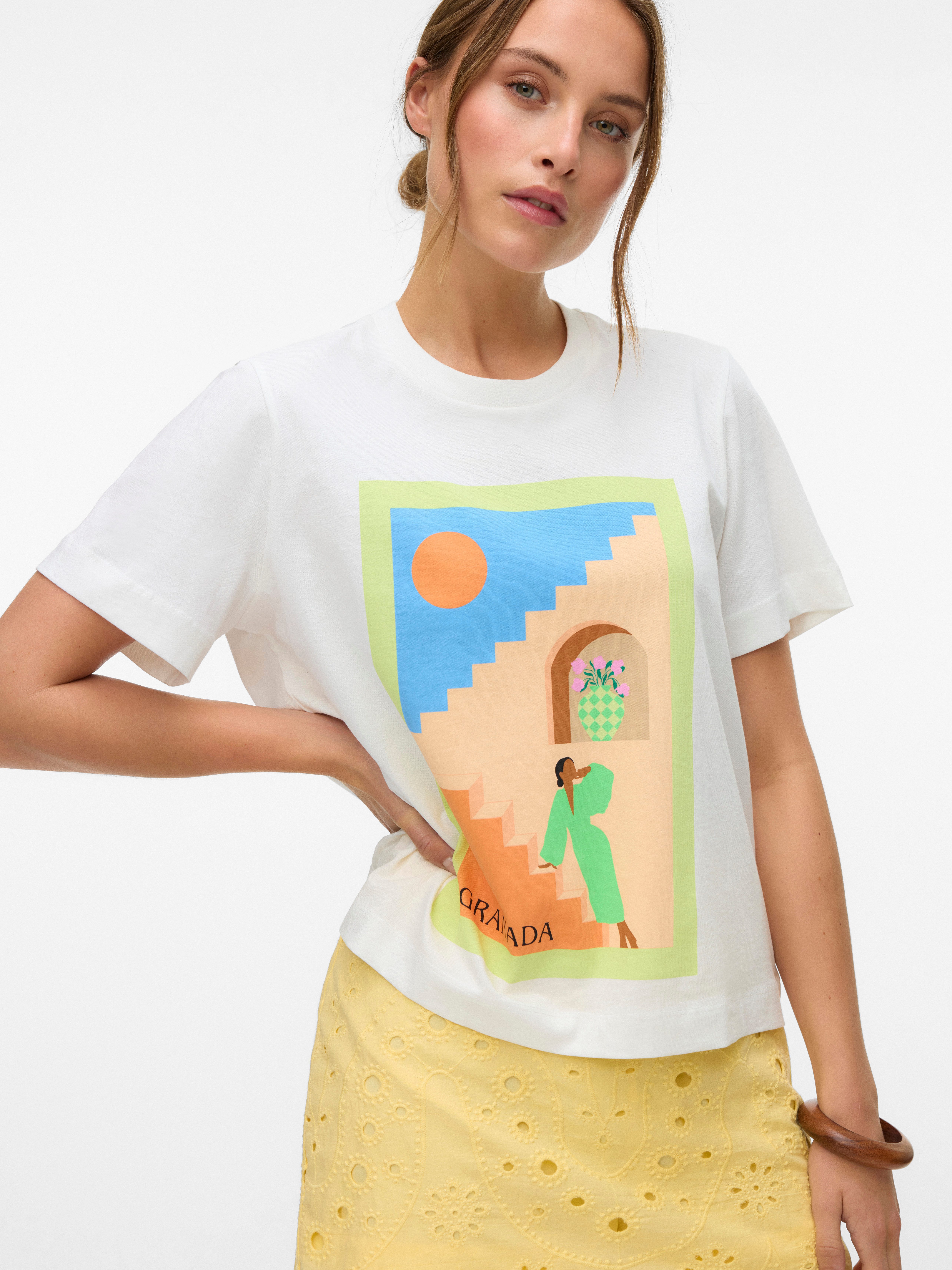 Vero Moda Shirt met korte mouwen VMBETA METTE SS TOP BOX JRS GA