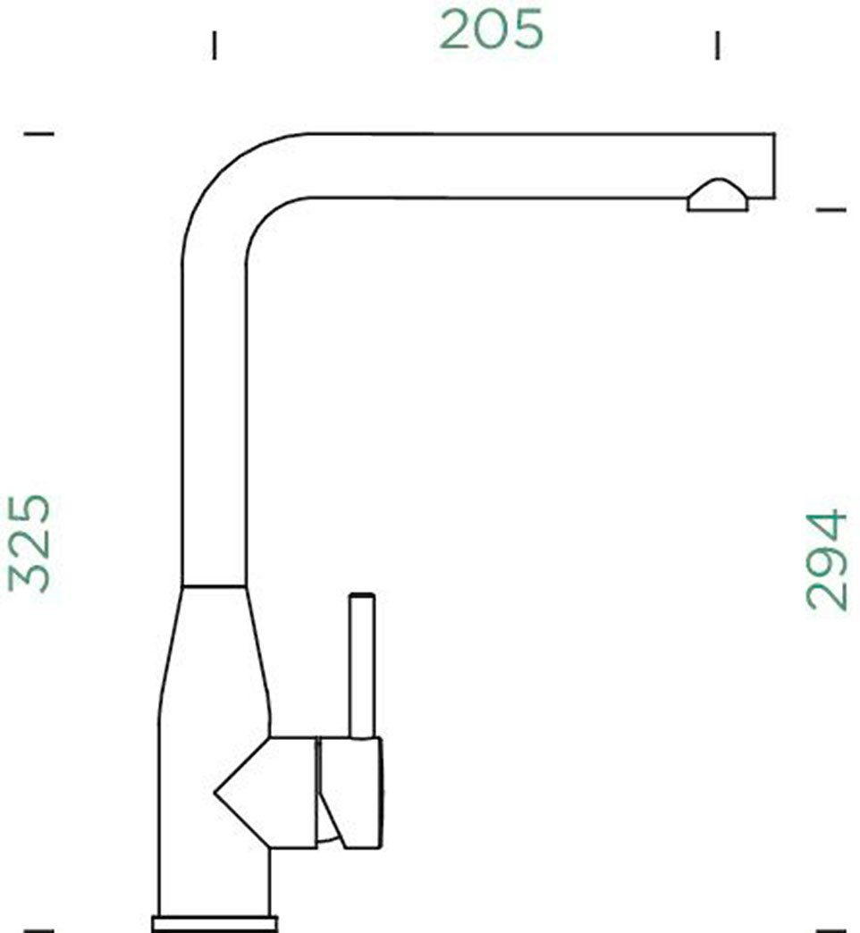 Schock Keukenkraan KETO FA Feestuitloop, fluisterperlator, draaibereik 360°