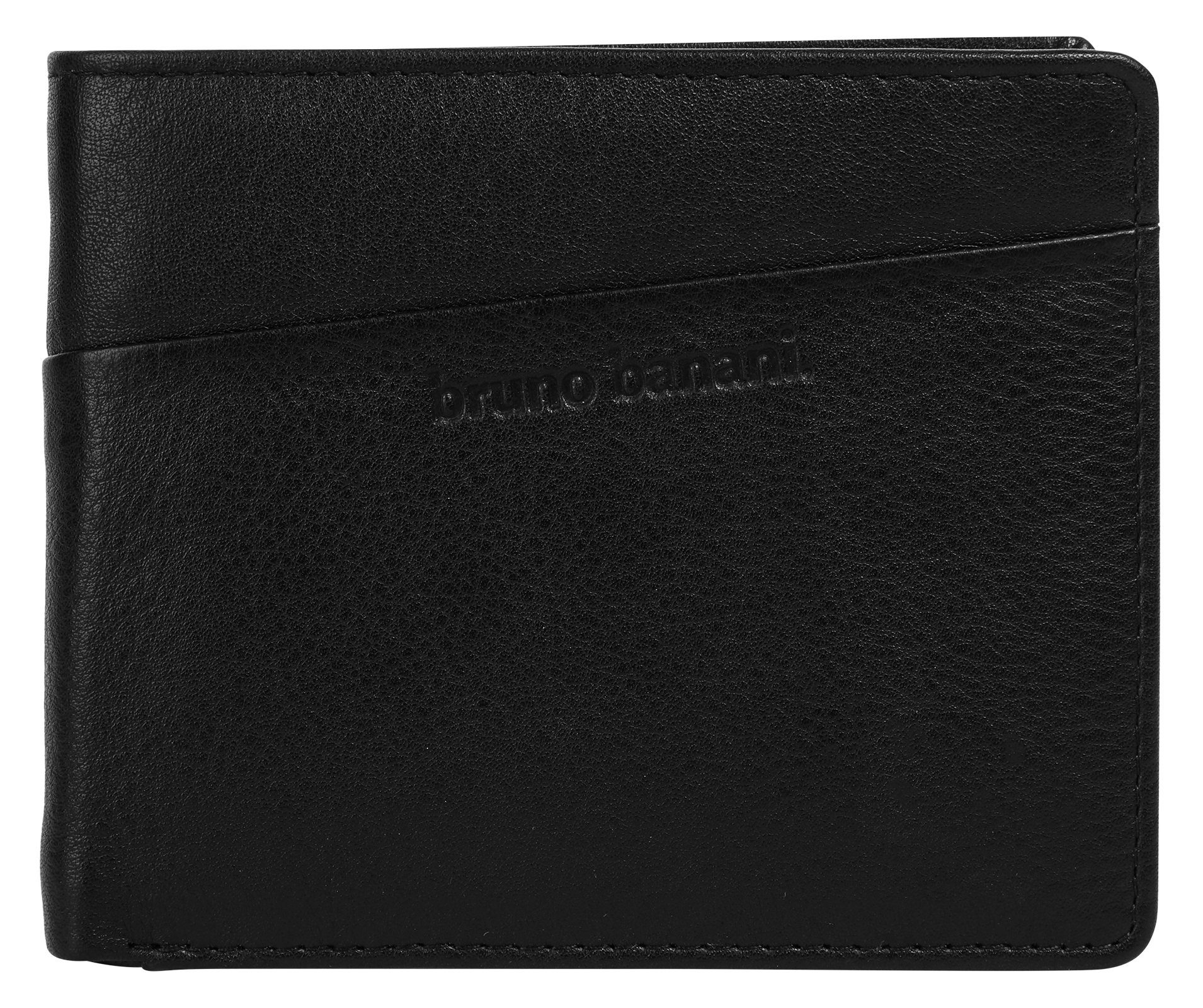 Bruno Banani Portemonnee echt leder unisex portemonnees zwart
