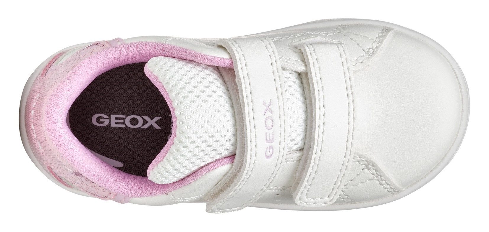 Geox Sneakers B ECLYPER GIRL , retro sneaker, klittenbandschoen met kleurrijke glinsterende hiel