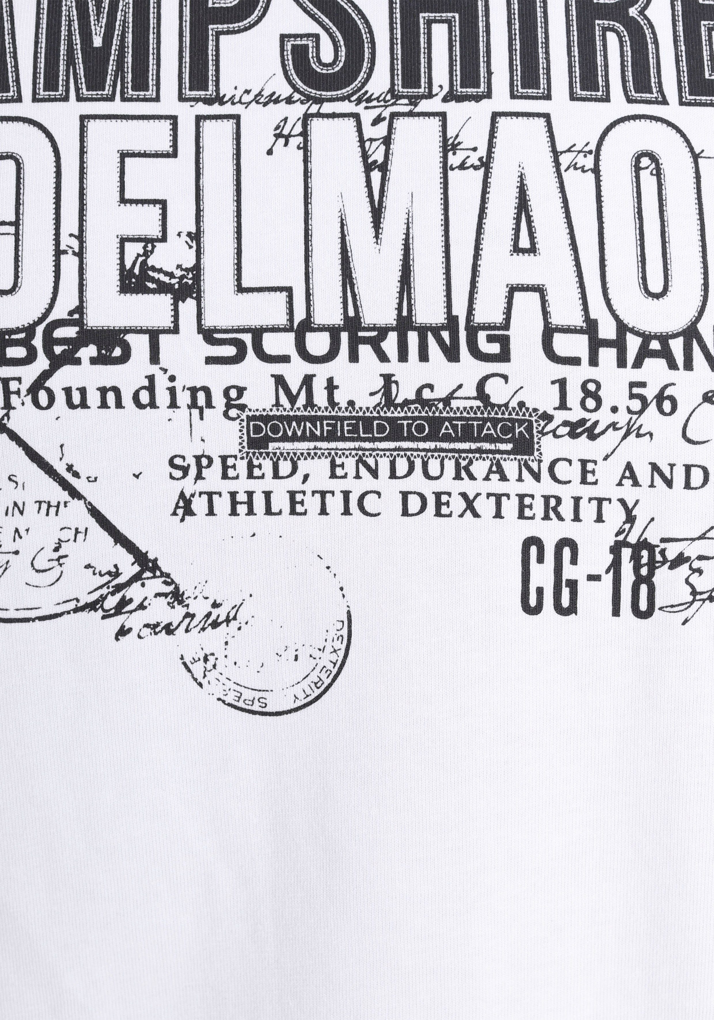 DELMAO T-shirt Korte mouw, casual pasvorm, met stijlvolle print, ronde hals