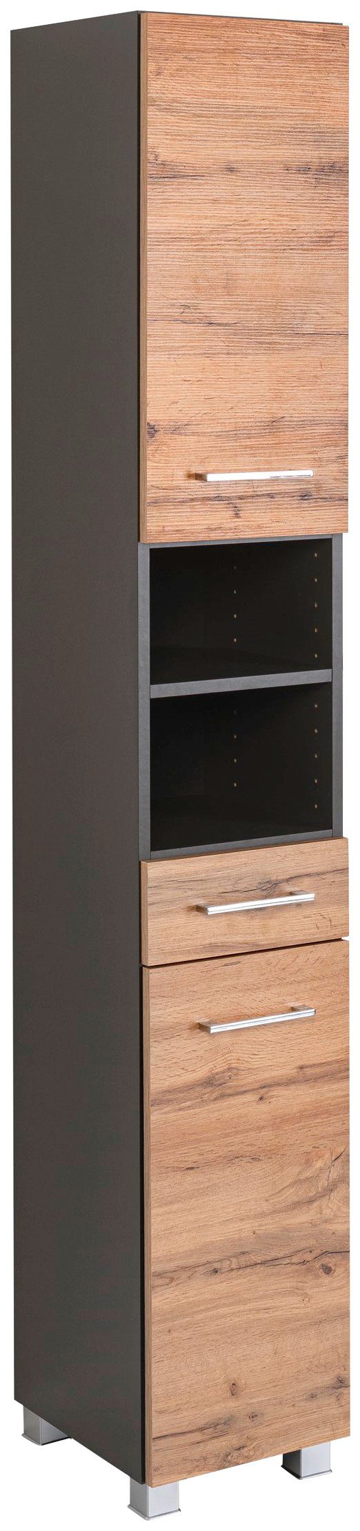 welltime Smalle kast Avignon staand en hangend te monteren buffetkasten grijs