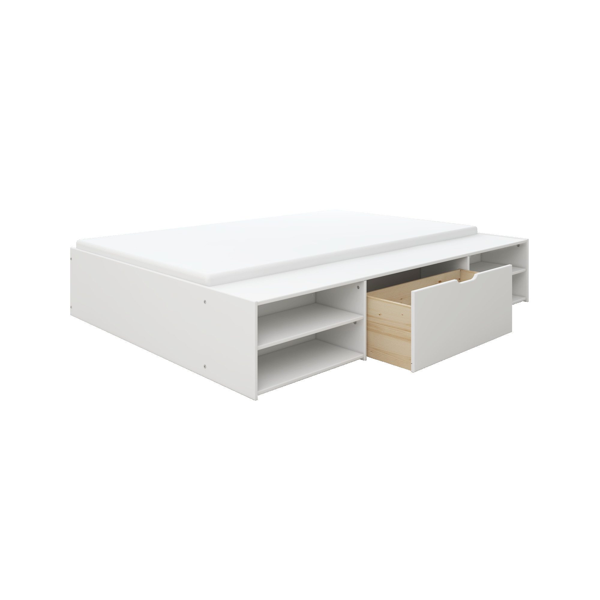 Home affaire Bed Magdala van mdf, breedte ligoppervlak 140 cm, opbergbox optioneel