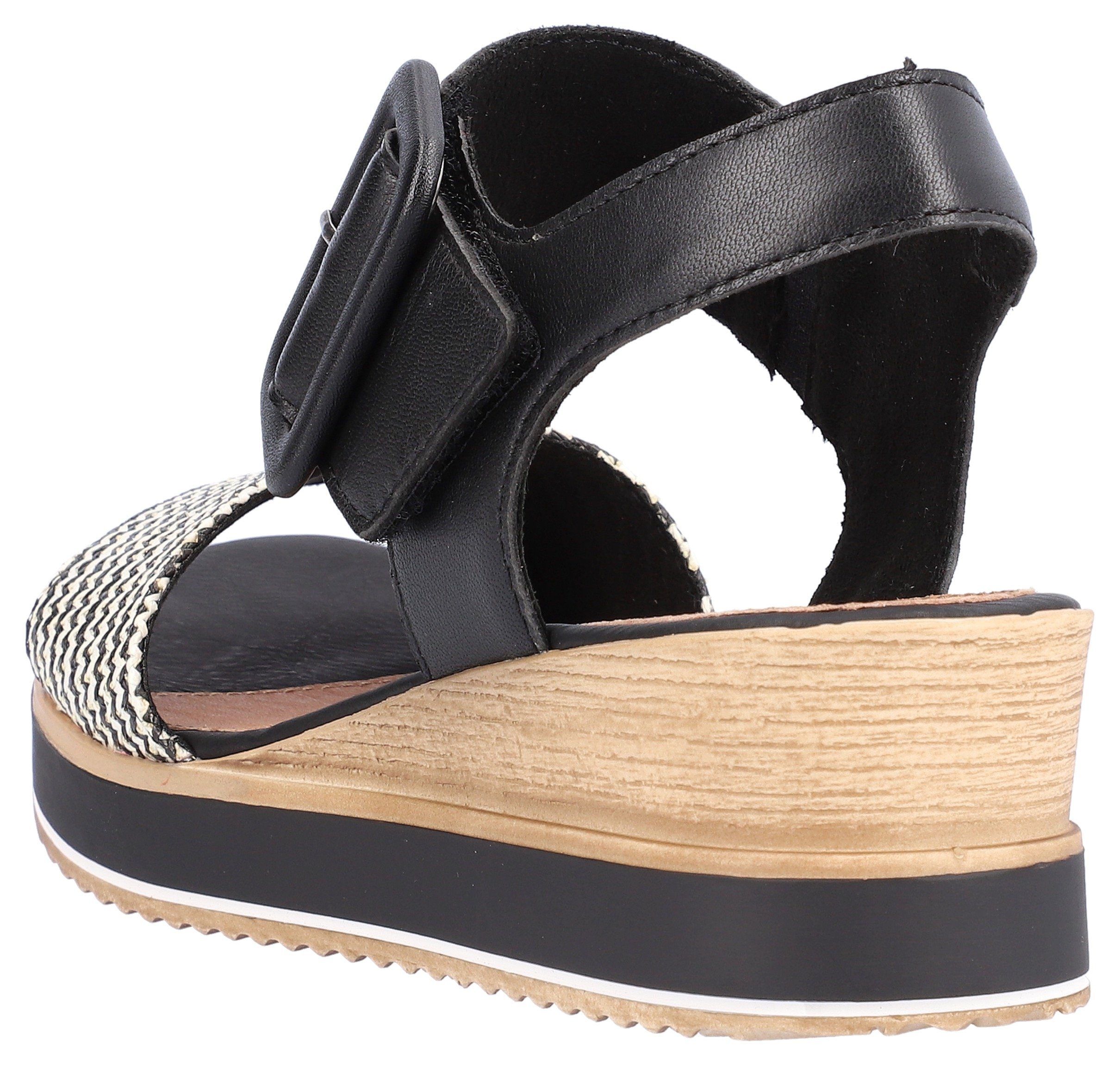 Remonte Sandaaltjes ELLE-Collection , zomerschoen, sandaal, comfortschoen met klittenband onder de siergesp