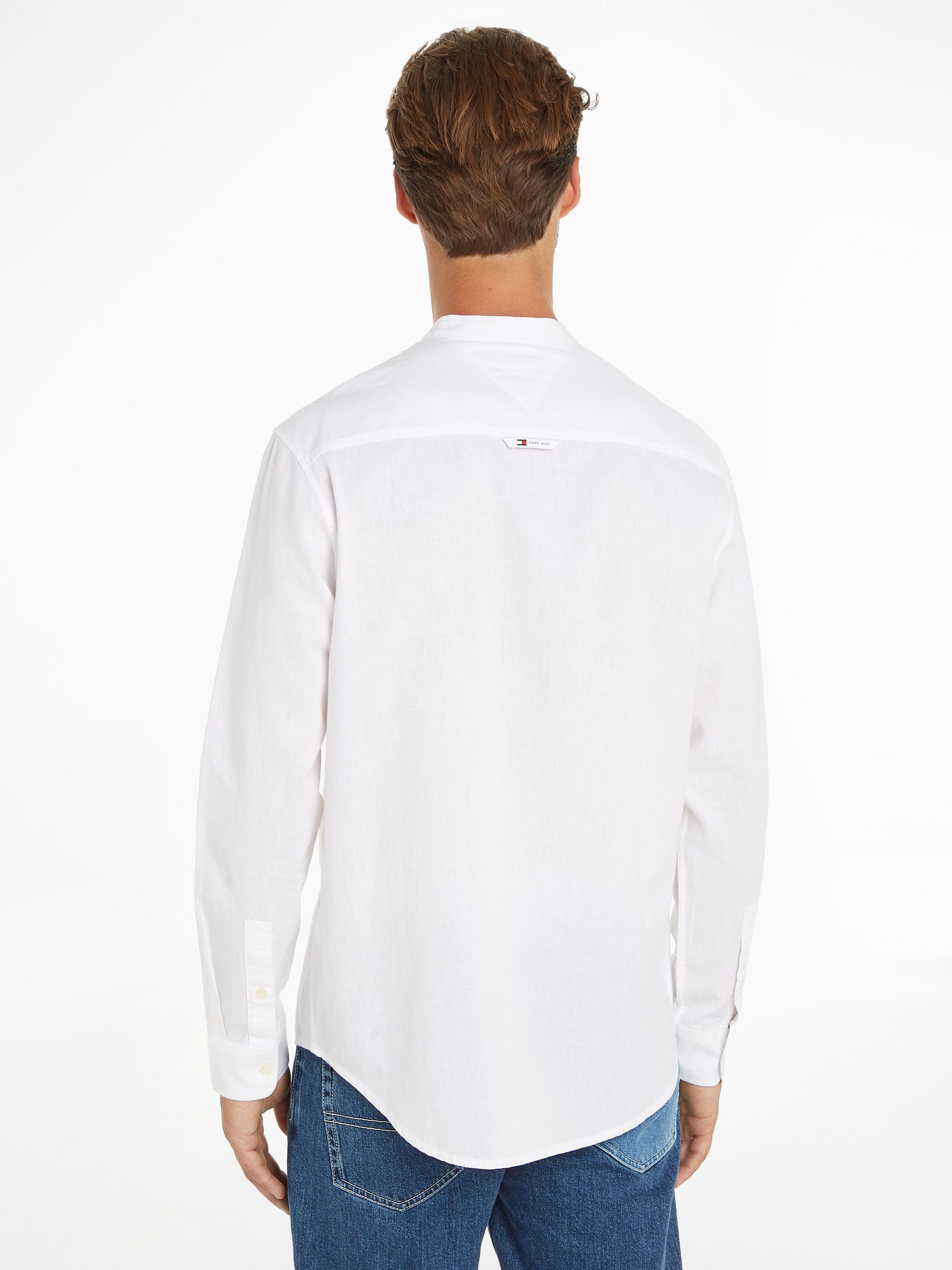 TOMMY JEANS Overhemd met lange mouwen TJM REG MAO LINEN BLEND SHIRT