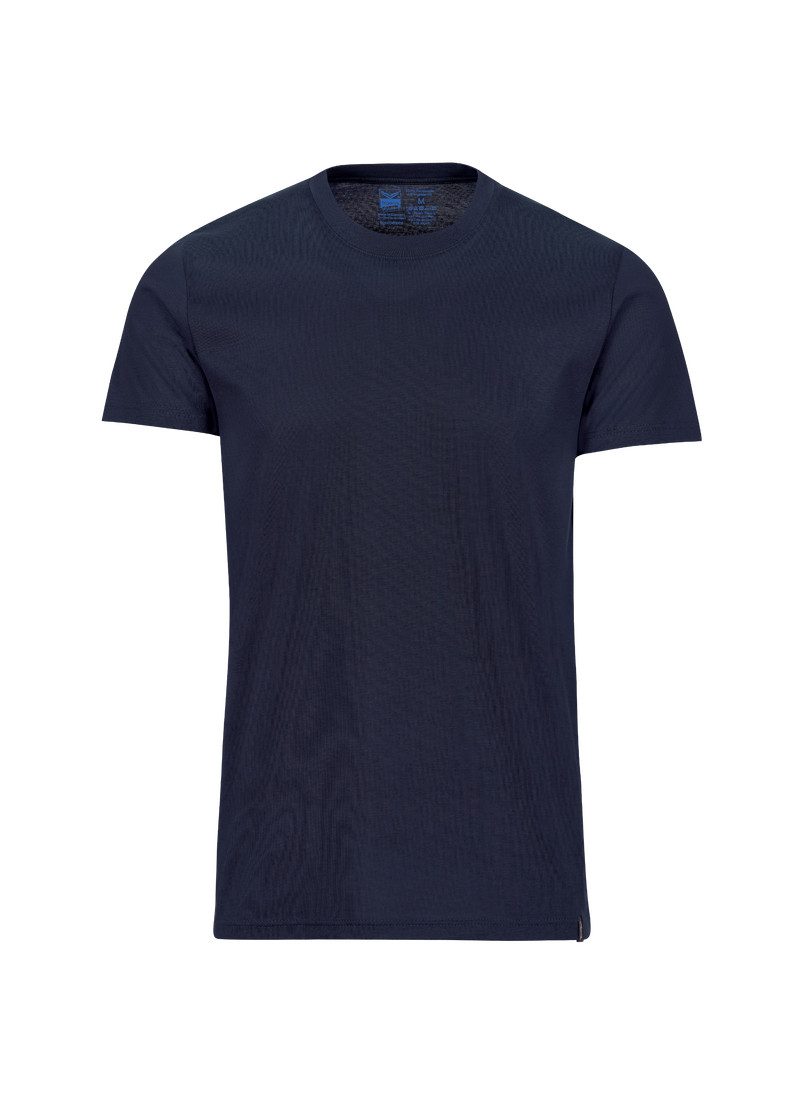 Trigema T-shirt TRIGEMA Slim-fit T-shirt van DELUXE-katoen (1-delig)
