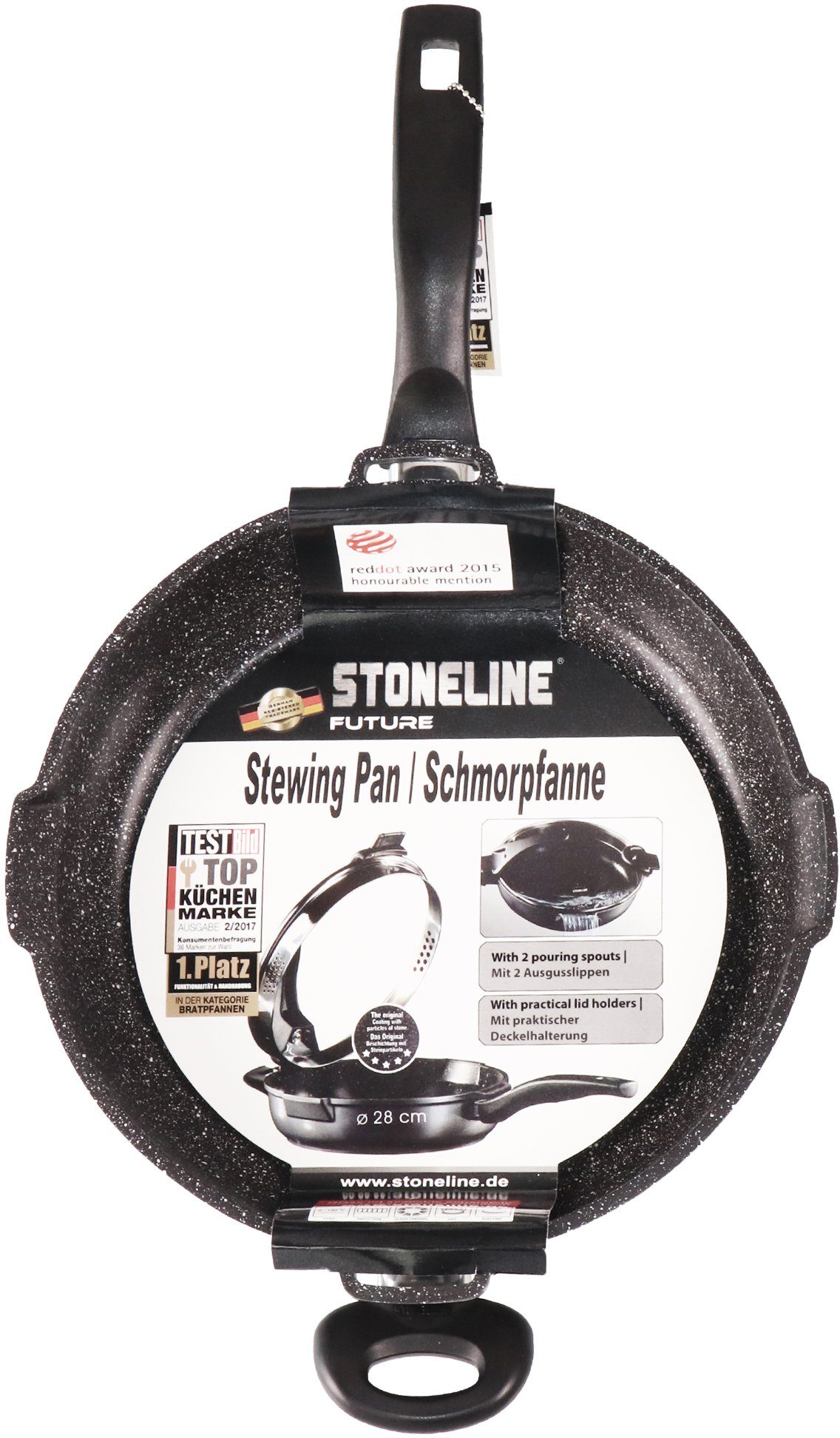 STONELINE Hapjespan Future STONELINE®-antiaanbaklaag, inductie, levering zonder deksel (1-delig)