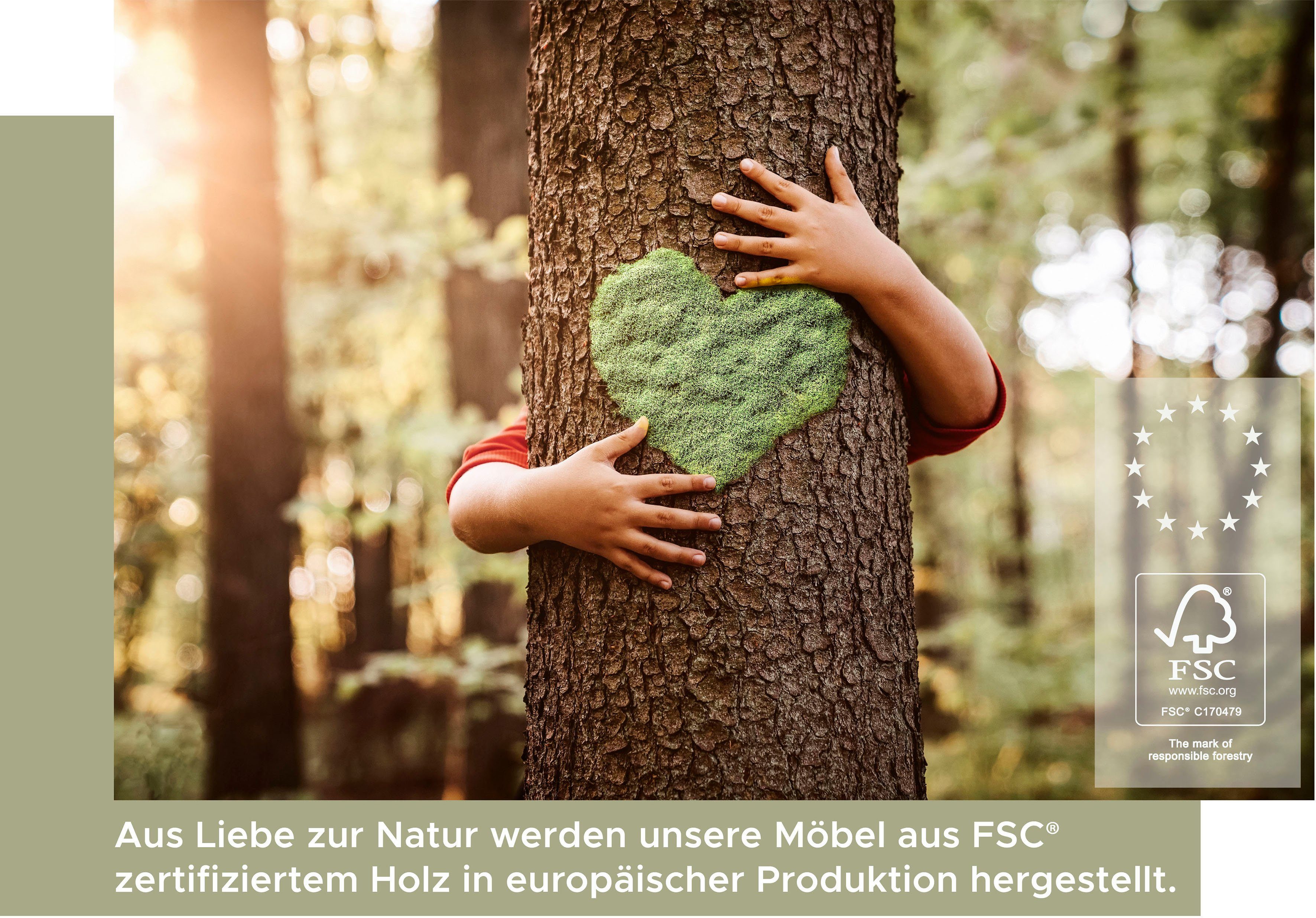 INOSIGN Zitbank Siena, Breedte 90 cm, 2 Deuren, 2 Planken, 4 Vakken Front-groeffreesing, bank, schoenenbank, garderobenbank, halbank