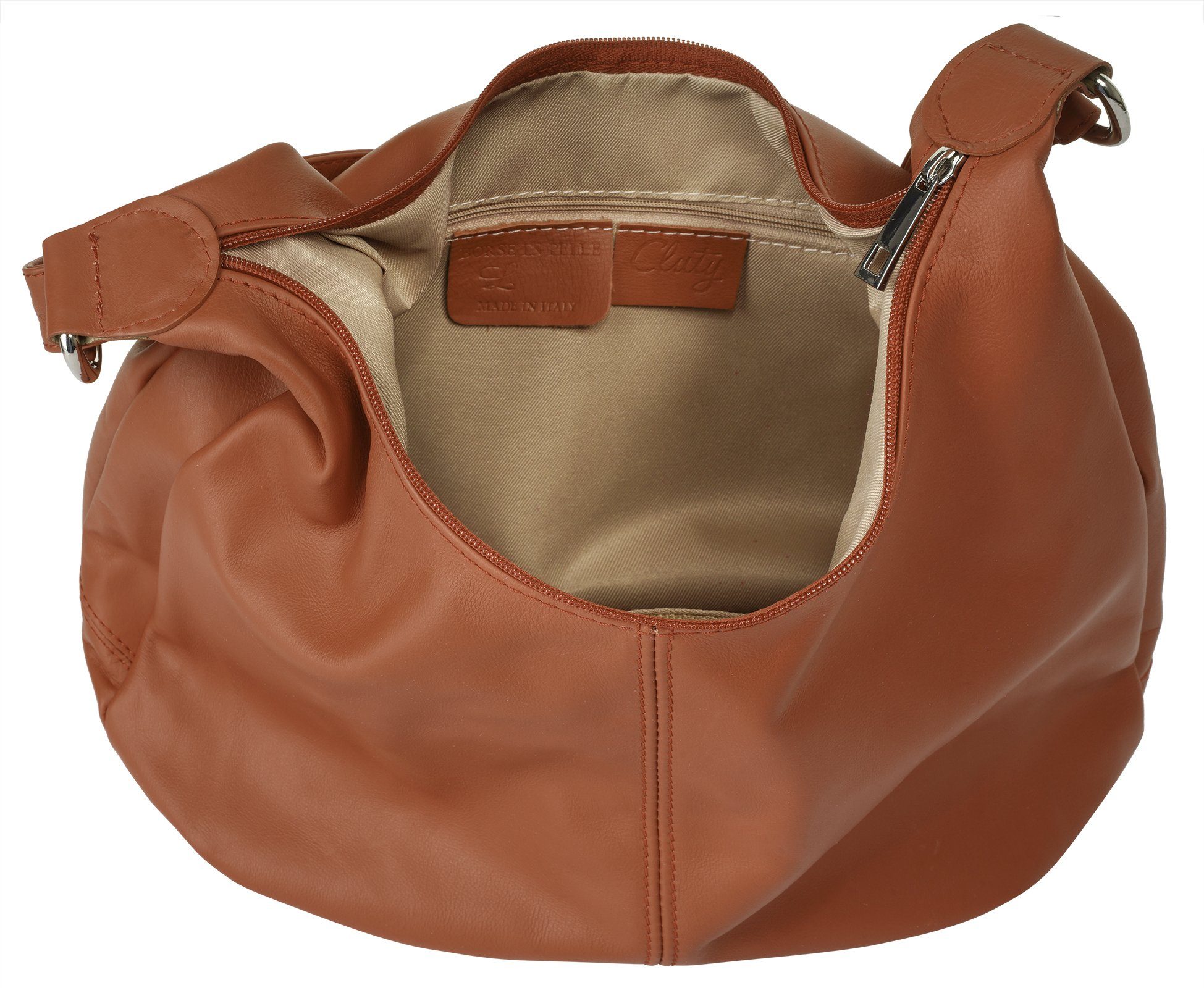 Cluty Shopper echt leer, made in italy