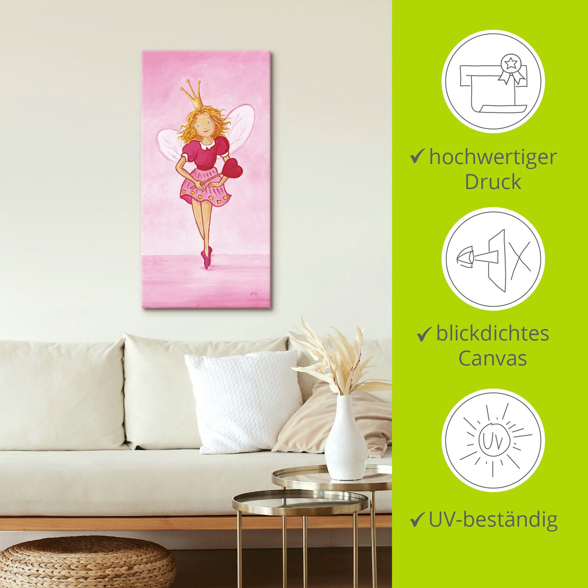 Artland Artprint op linnen Ballerina's Josephina gespannen op een spieraam