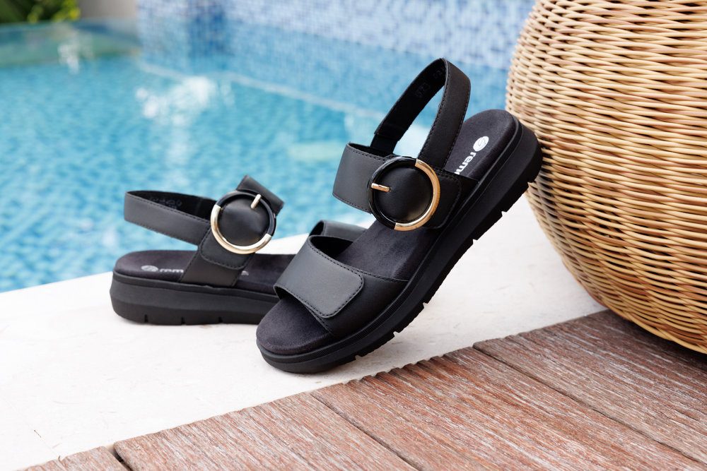 Remonte Sandalen , sandaal, comfort schoen, zomerschoen met praktische klittenbanden