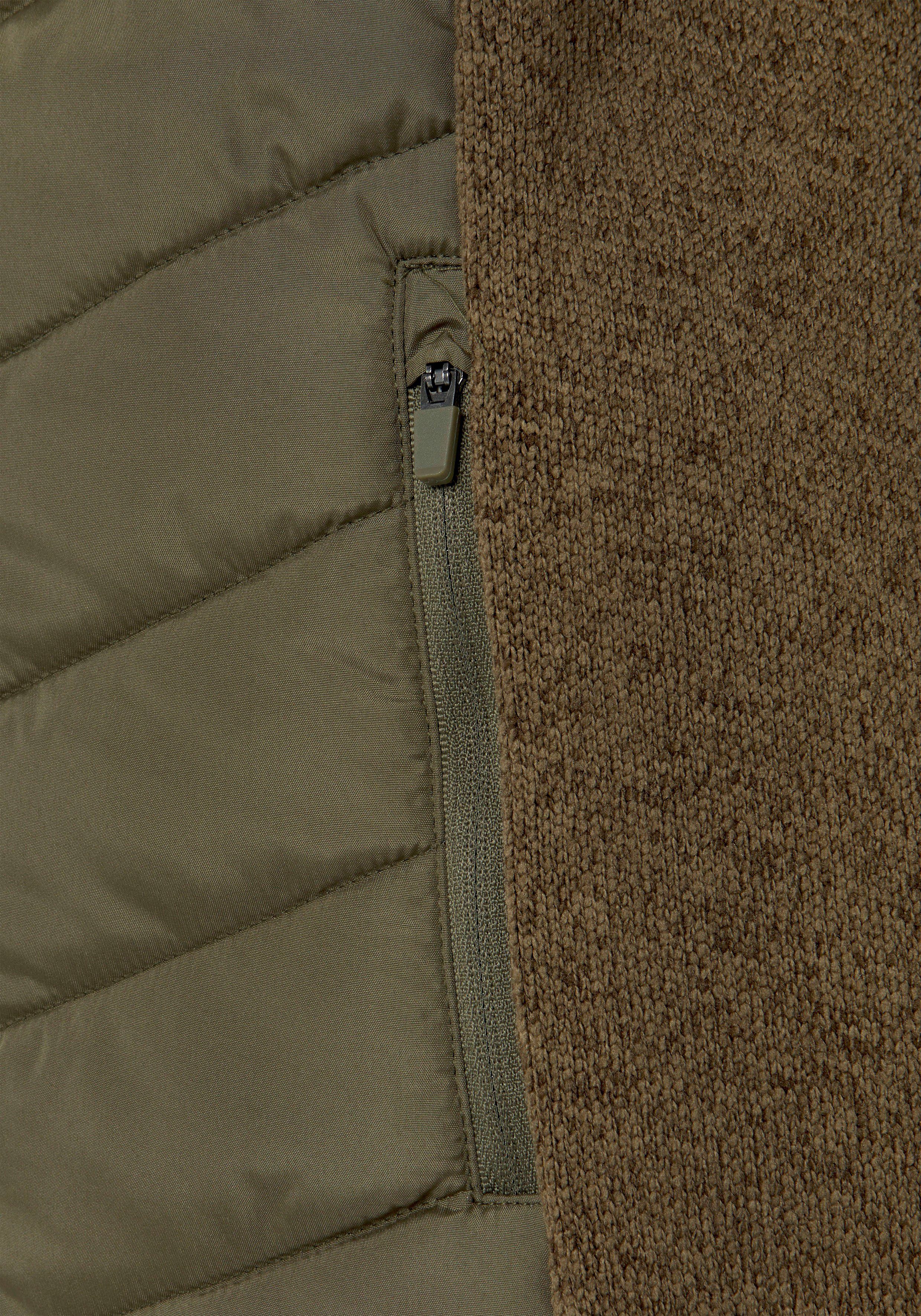 Vivance Gewatteerde jas met tricot-fleece-mouwen