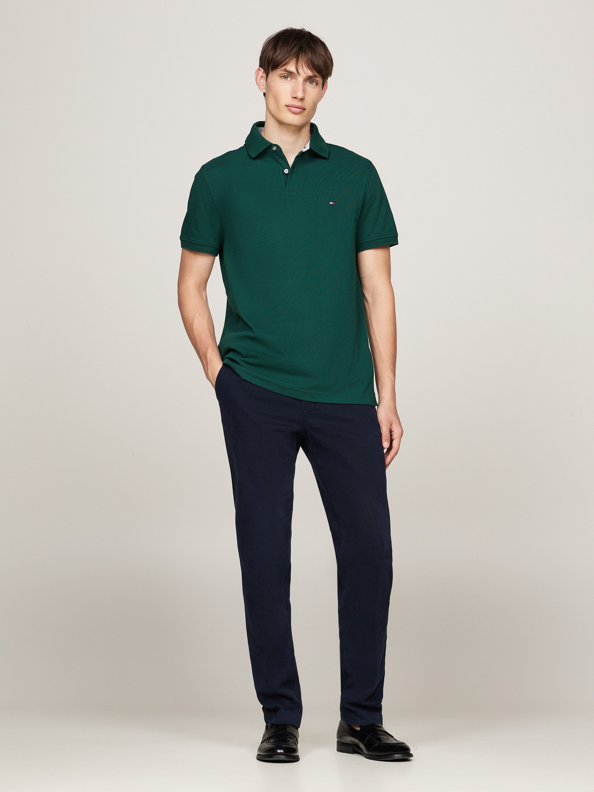 Tommy Hilfiger Poloshirt 1985 REGULAR POLO met contraststrepen en knoopsluiting